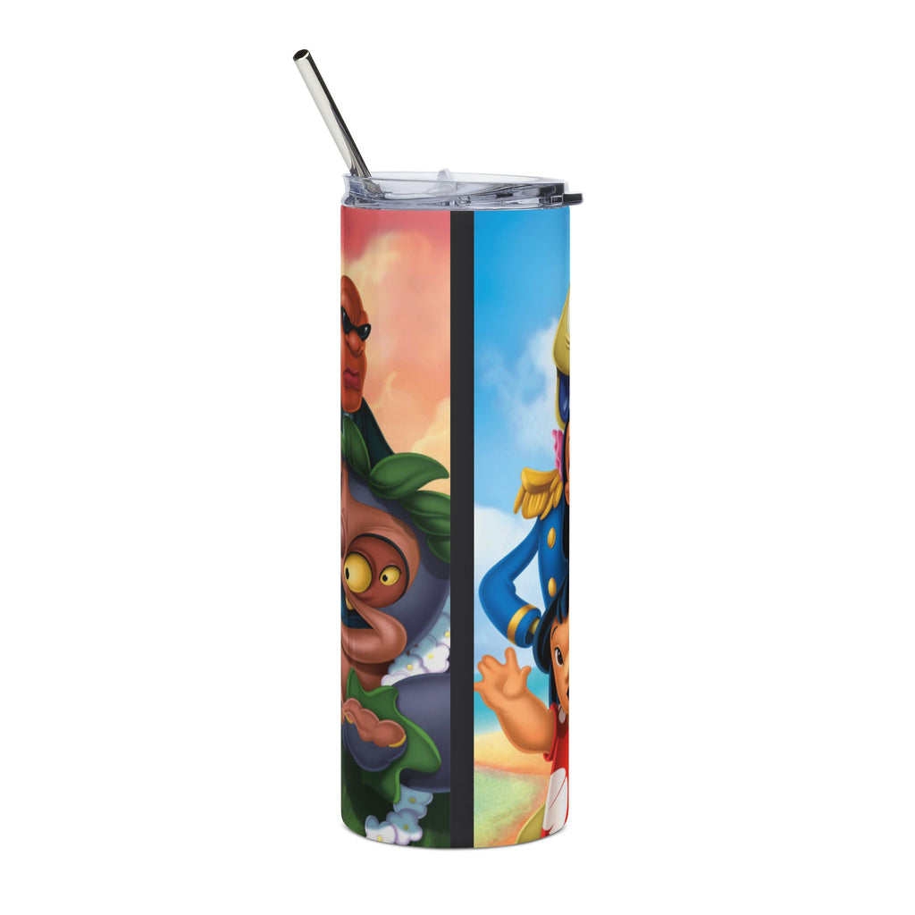 20oz Stainless Steel Tumbler — Playful Cartoon Character Design with Guitar