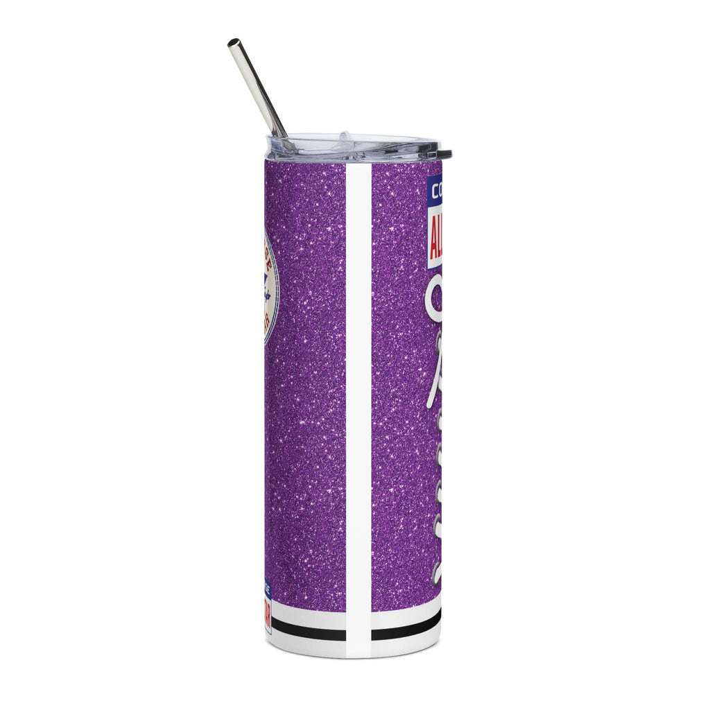 Converse All Star Purple Glitter 20oz Stainless Tumbler