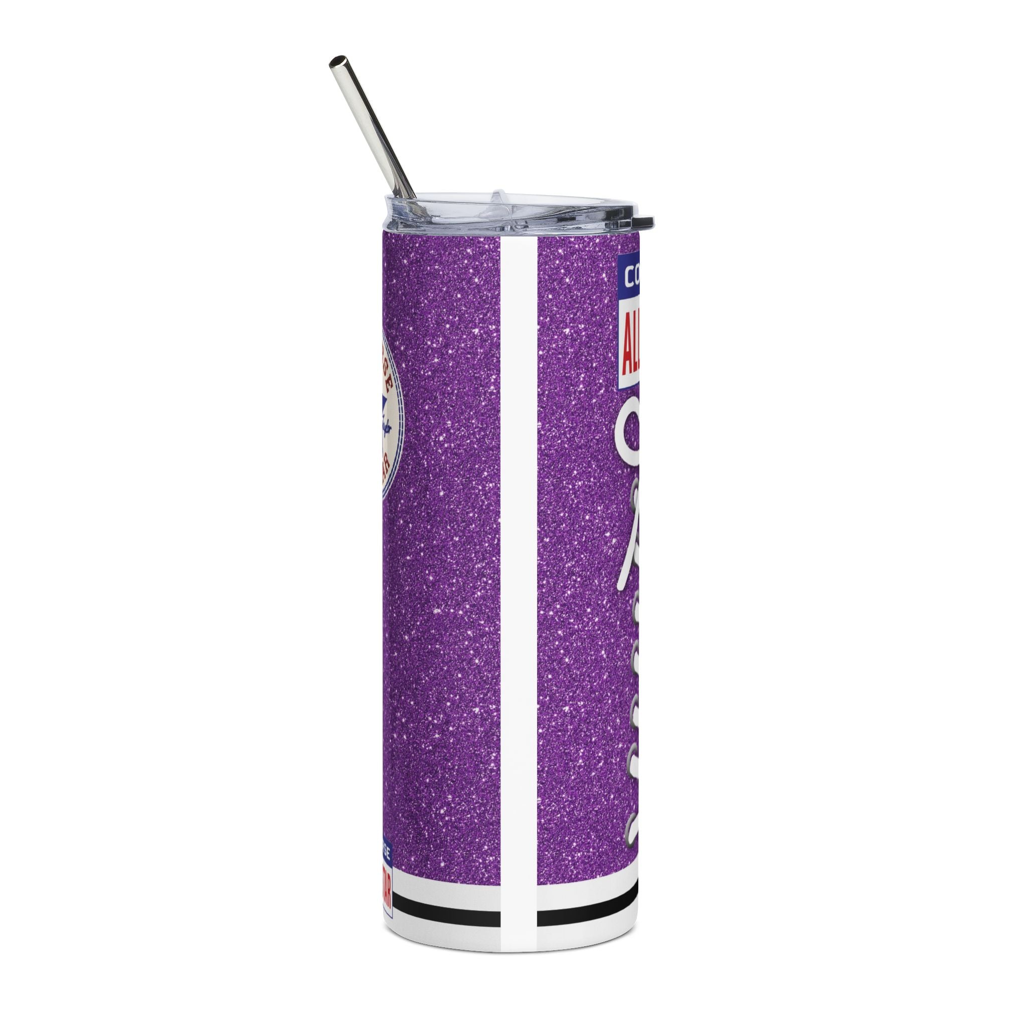 Converse All Star Purple Glitter 20oz Stainless Tumbler