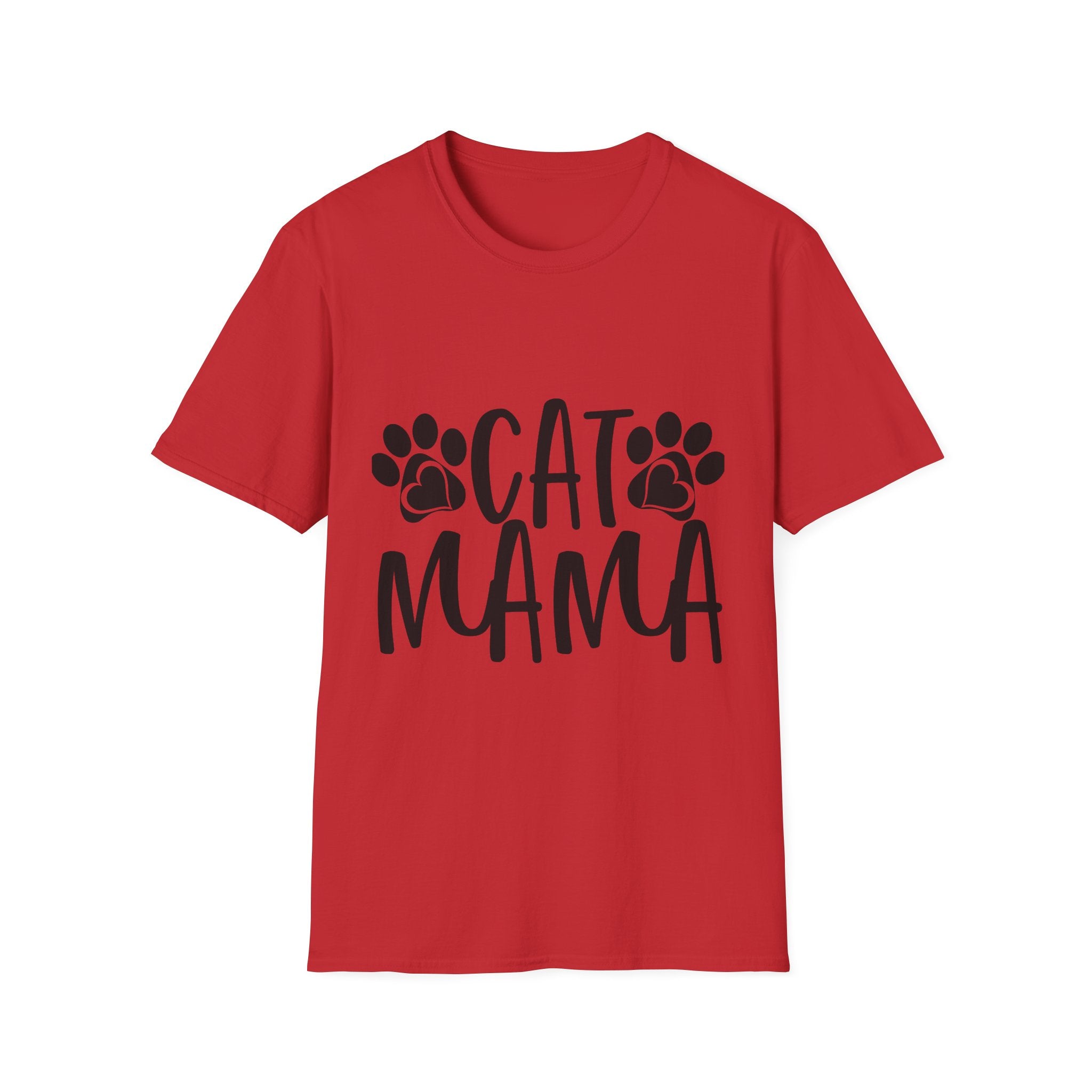 Cat Mama T-Shirt – Paw Print Graphic Tee for Cat Lovers