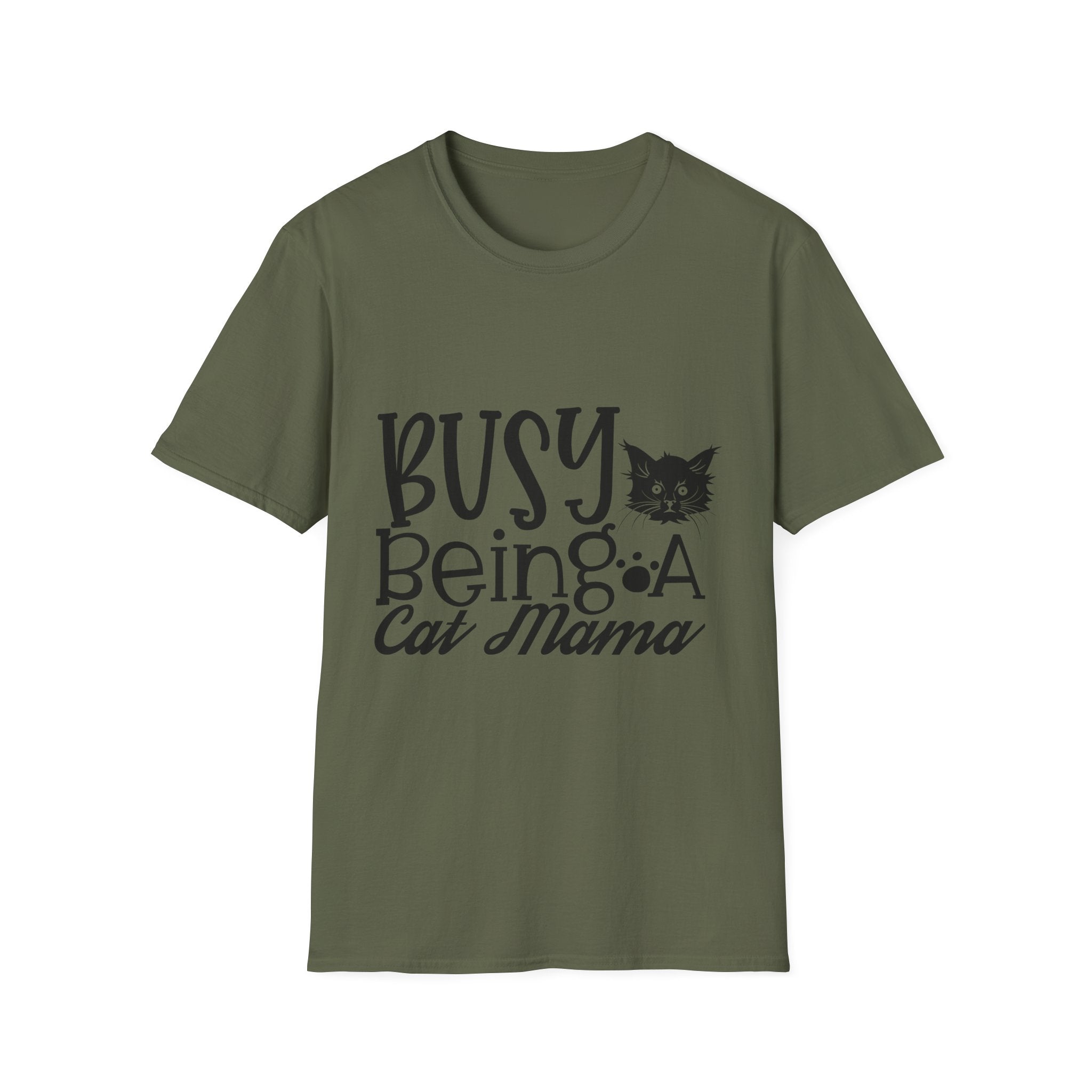 Cat Mama T-Shirt – "Busy Being a Cat Mama" Cute Cat Lover Tee