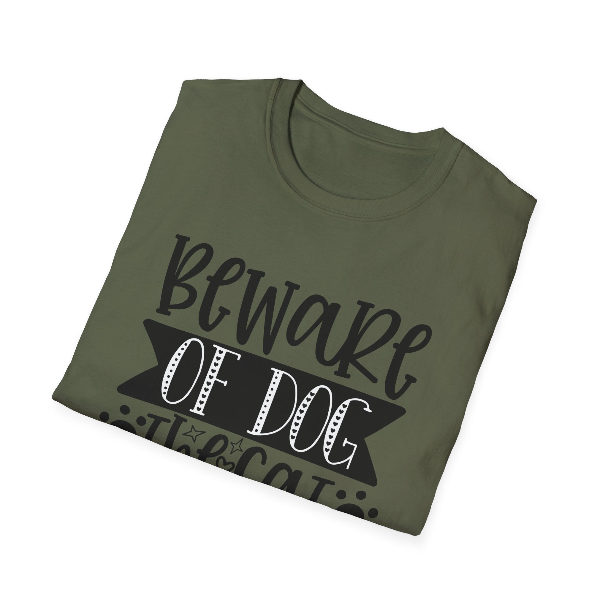 Beware of Dog, The Cat Is Shady Too T-Shirt