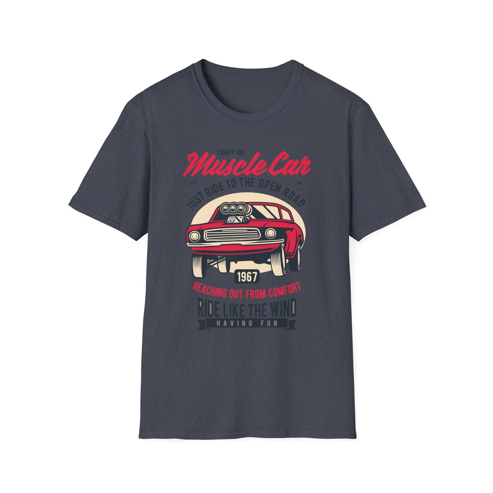 Muscle Car Vintage Tee — "Ride Like the Wind" Classic Car T-Shirt