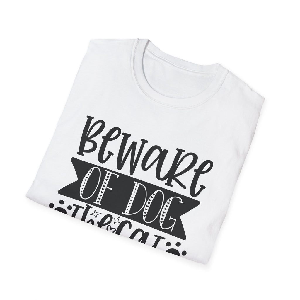 Beware of Dog, The Cat Is Shady Too T-Shirt