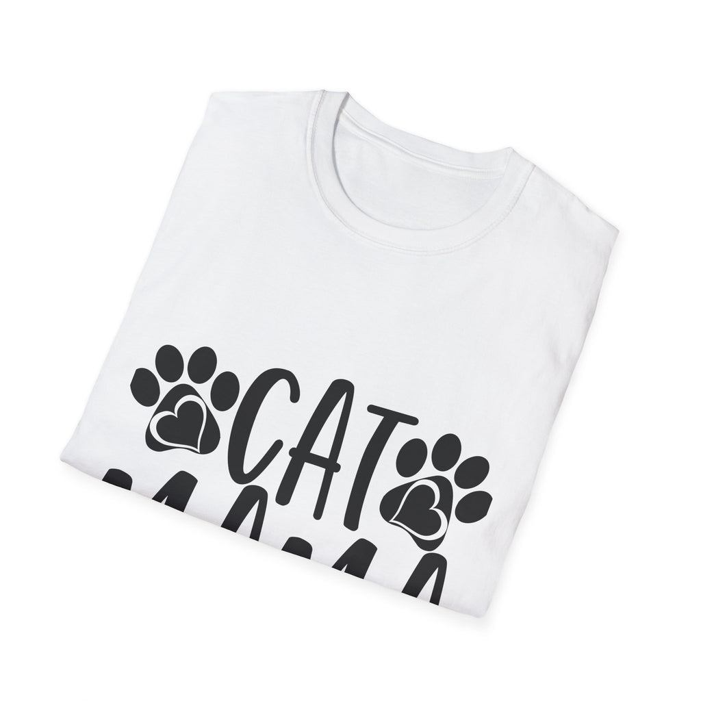 Cat Mama T-Shirt – Paw Print Graphic Tee for Cat Lovers