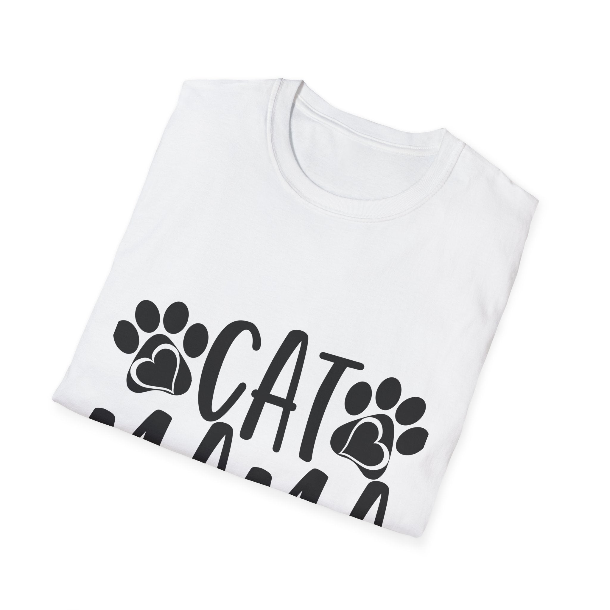 Cat Mama T-Shirt – Paw Print Graphic Tee for Cat Lovers