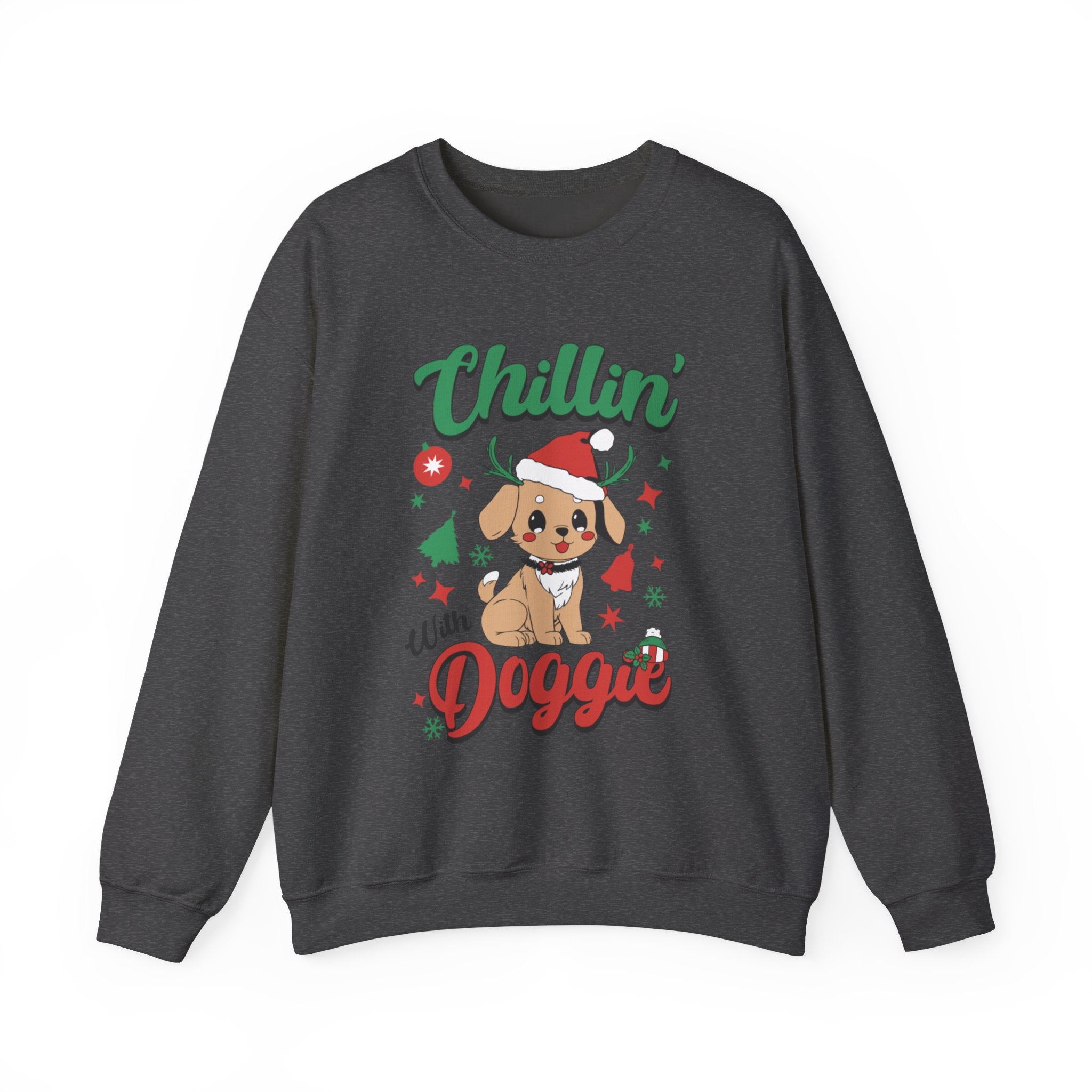 Chillin' With Doggie Christmas Sweatshirt