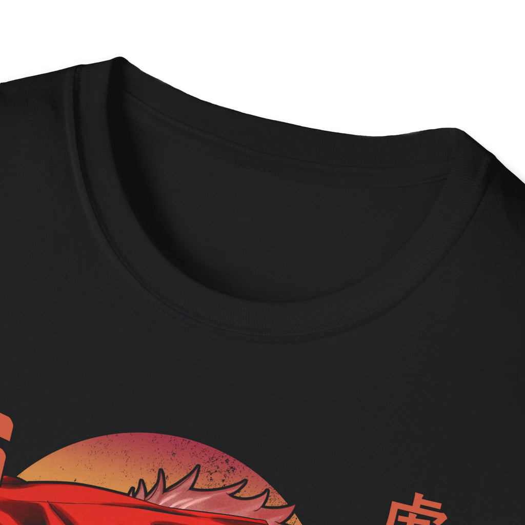 Anime Red Masked Boy T-Shirt — Japanese Text Graphic Tee