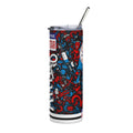 All Star Converse 20oz Stainless Steel Tumbler — Red & Blue Sneaker Doodle Design