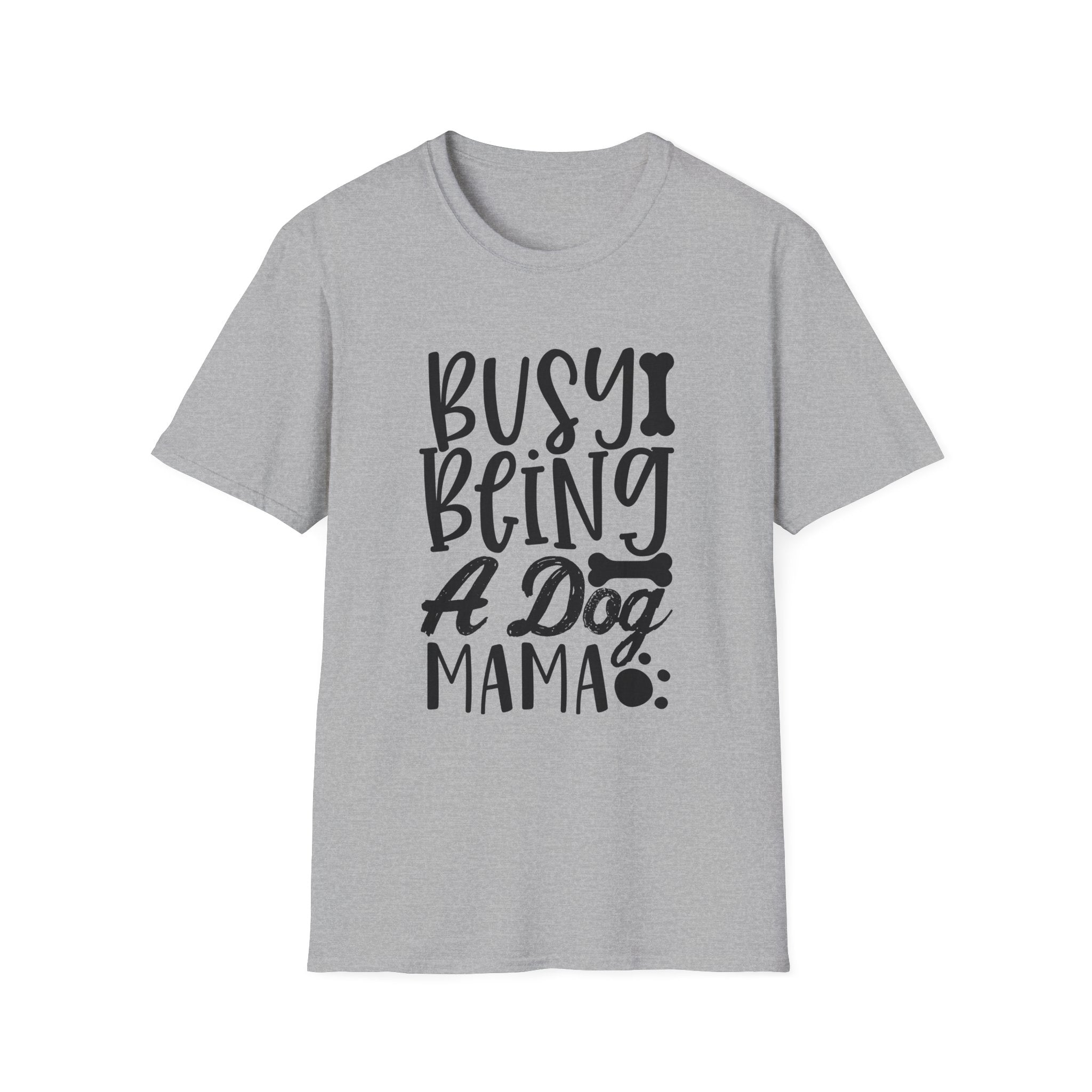 Dog Mama T-Shirt – "Busy Being a Dog Mama" Cute Paw Print Tee