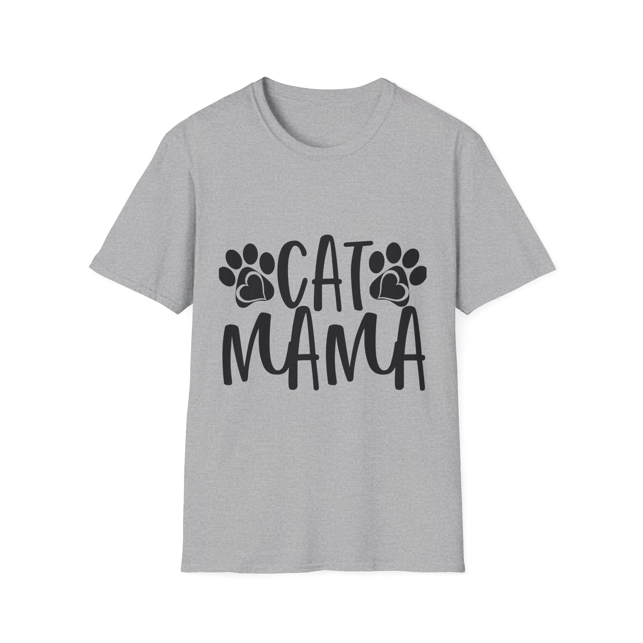 Cat Mama T-Shirt – Paw Print Graphic Tee for Cat Lovers