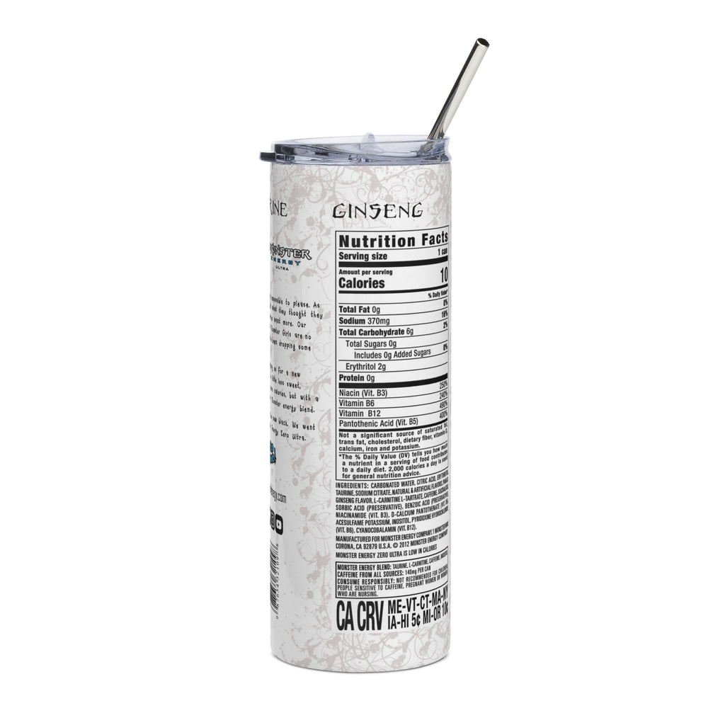 Monster Energy Ultra Stainless Steel 20oz Tumbler — Zero Sugar Logo Drink Cup