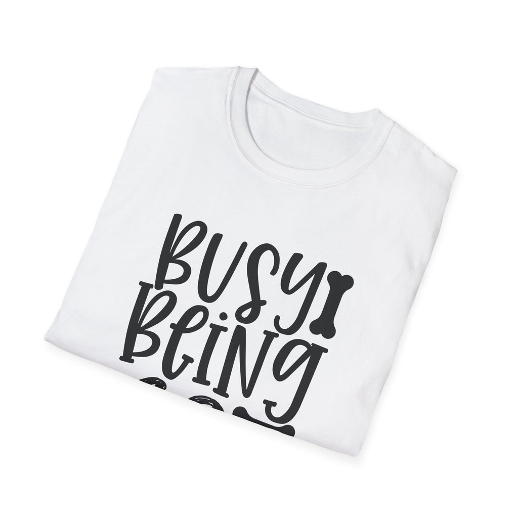Dog Mama T-Shirt – "Busy Being a Dog Mama" Cute Paw Print Tee