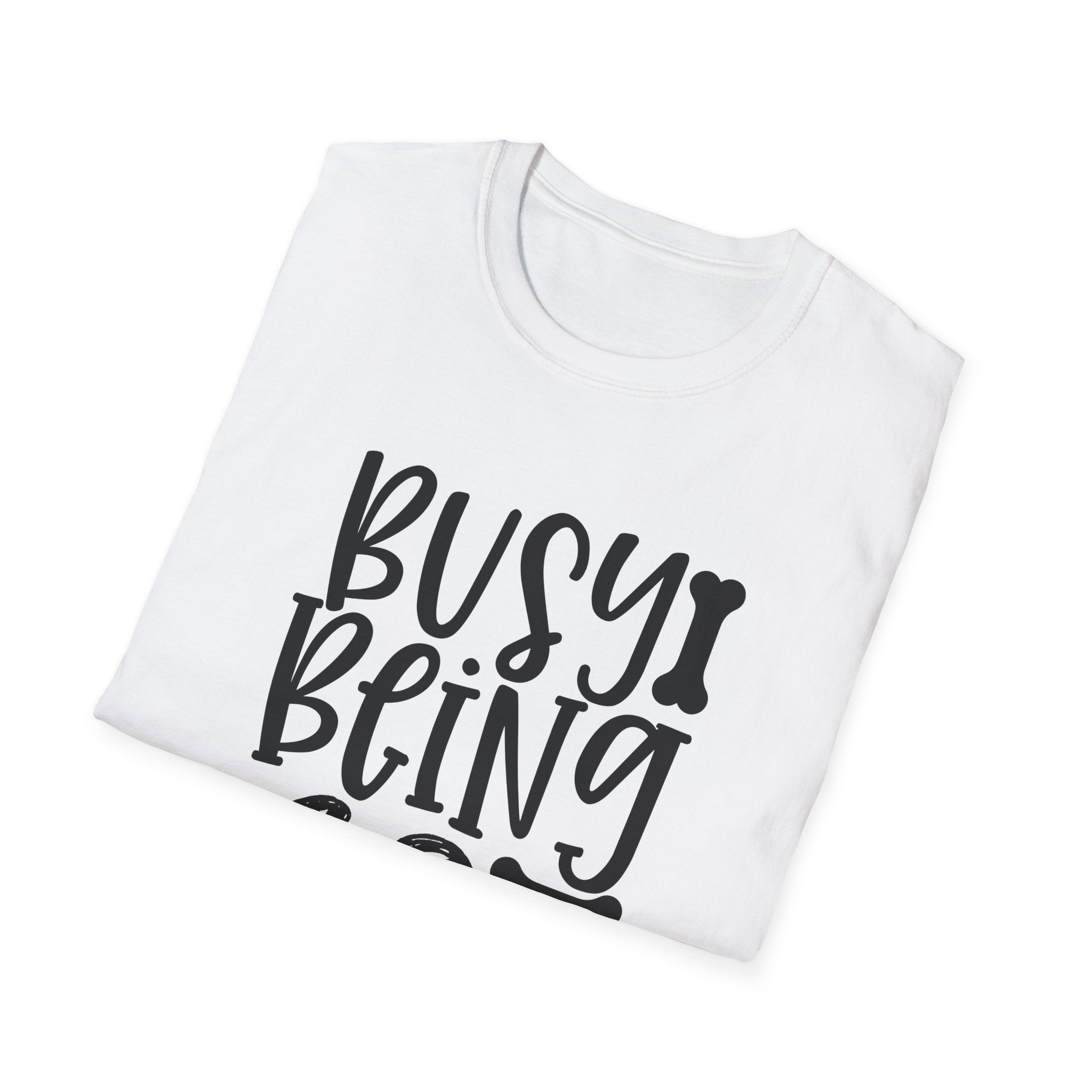 Dog Mama T-Shirt – "Busy Being a Dog Mama" Cute Paw Print Tee