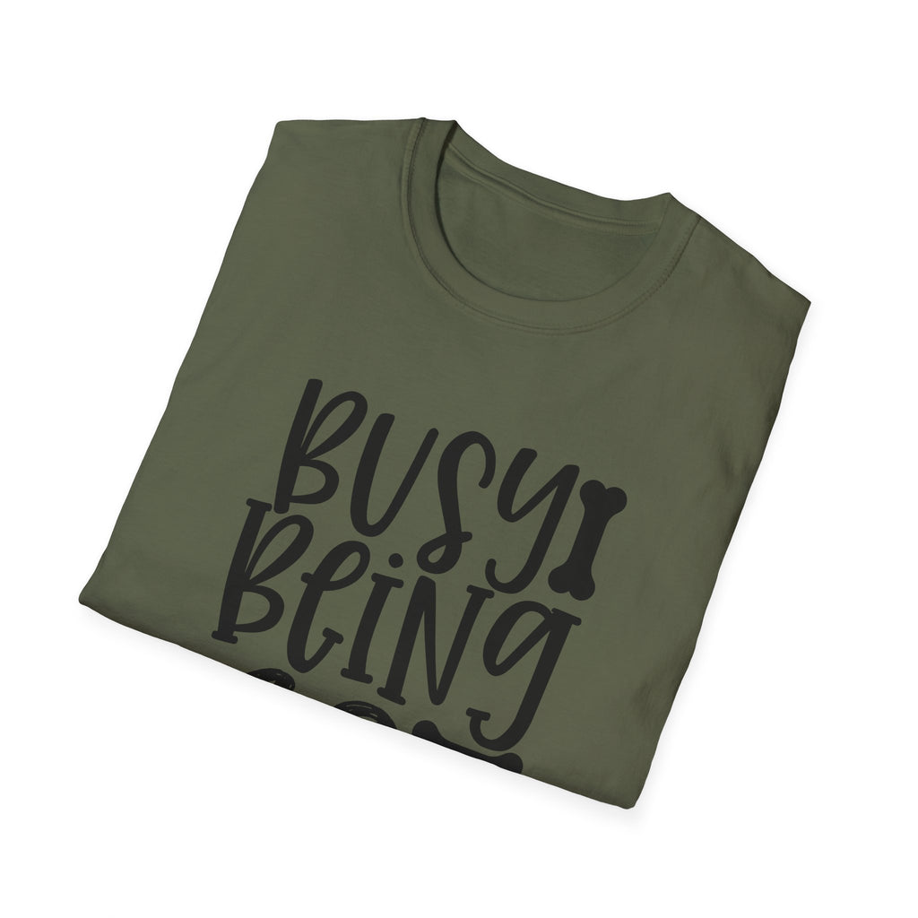 Dog Mama T-Shirt – "Busy Being a Dog Mama" Cute Paw Print Tee