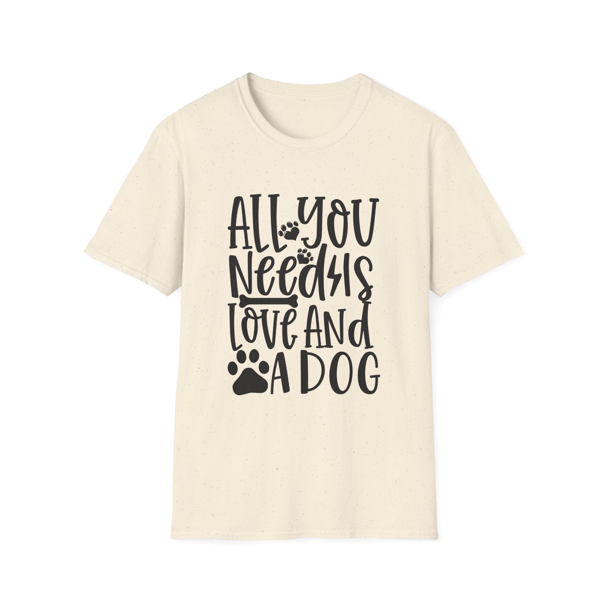 All You Need Is Love and a Dog T-Shirt — Cute Paw Print Dog Lover Tee