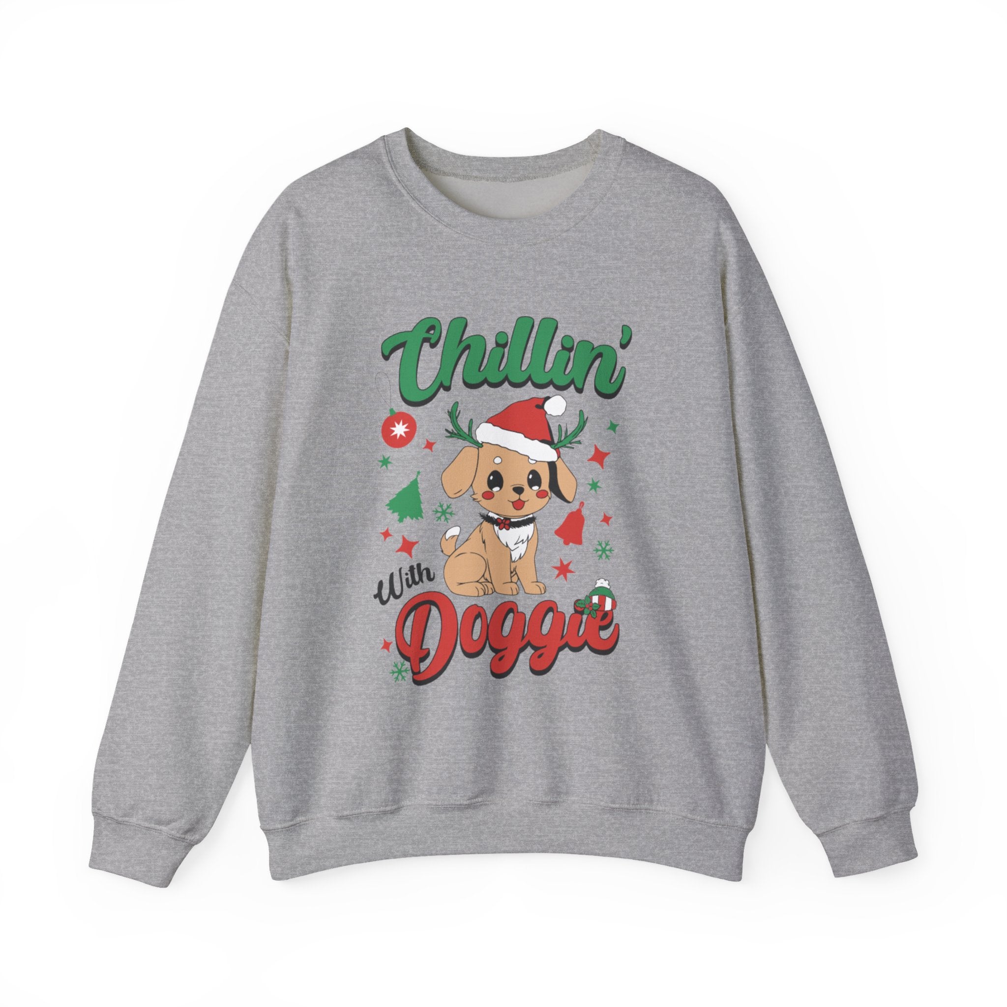 Chillin' With Doggie Christmas Sweatshirt