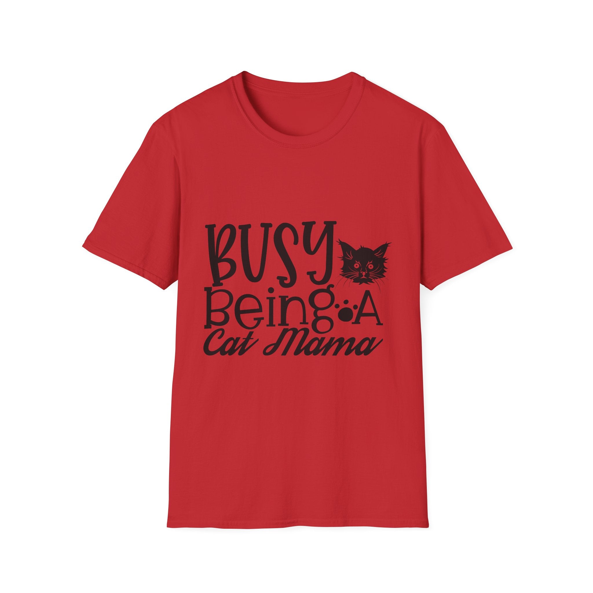 Cat Mama T-Shirt – "Busy Being a Cat Mama" Cute Cat Lover Tee