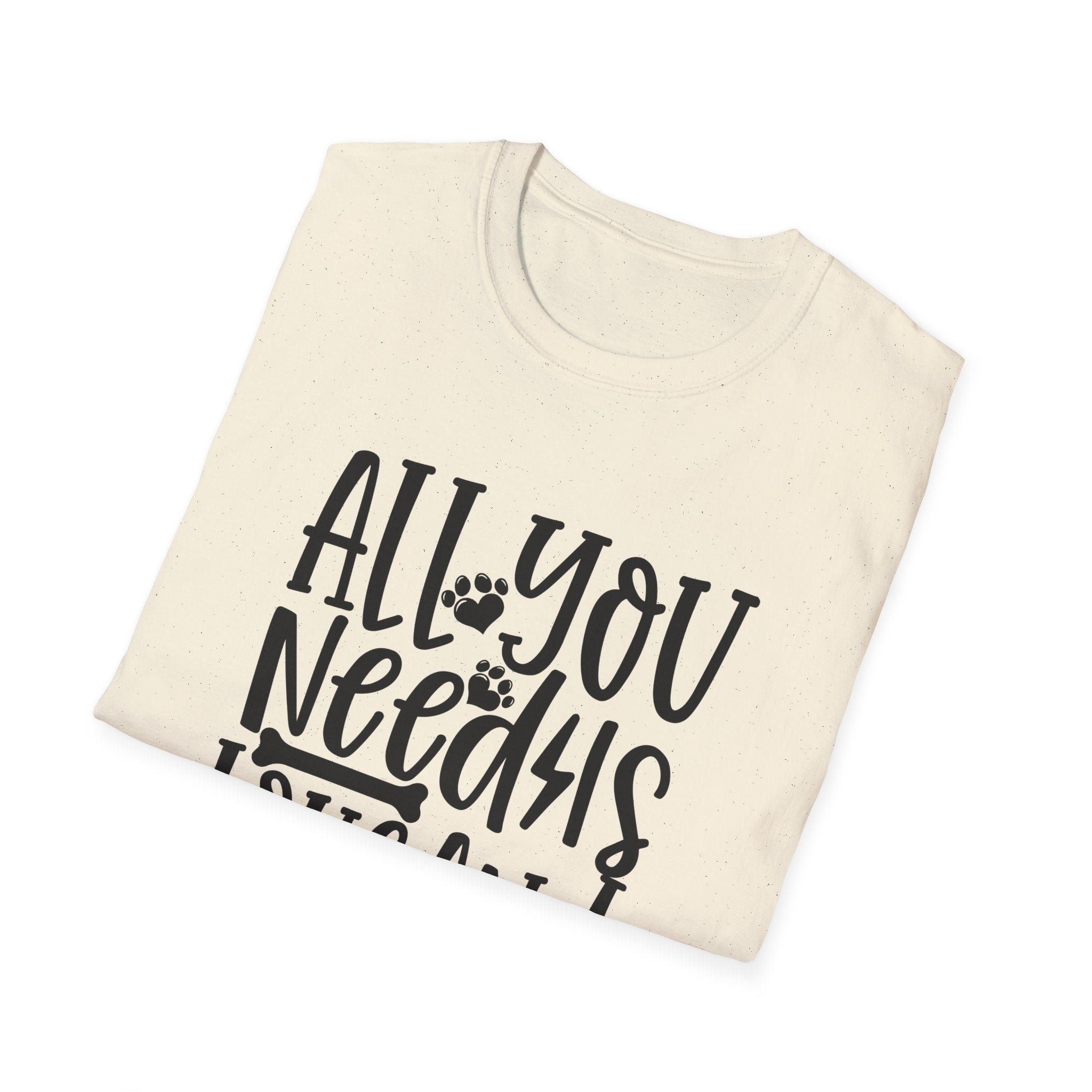All You Need Is Love and a Dog T-Shirt — Cute Paw Print Dog Lover Tee