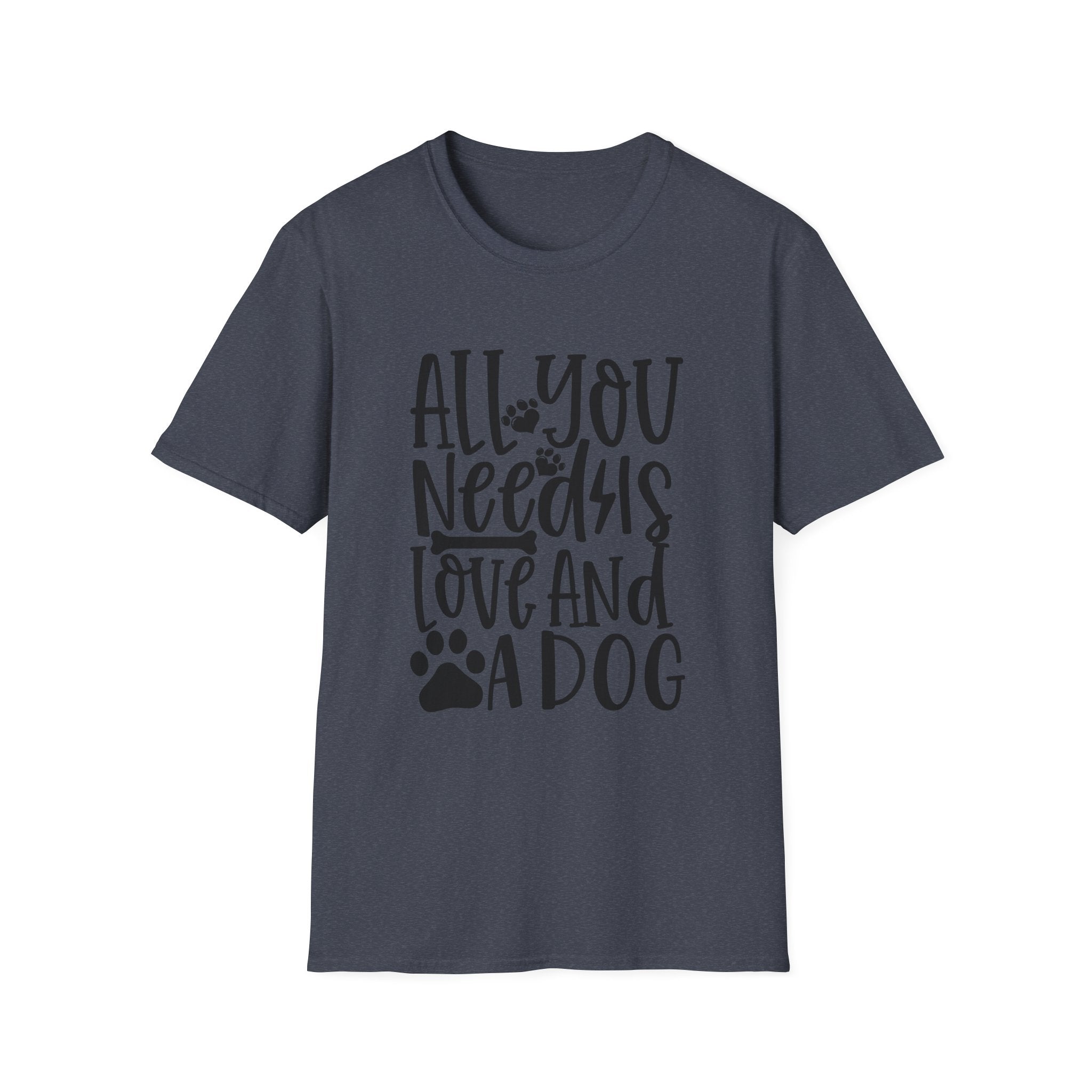 All You Need Is Love and a Dog T-Shirt — Cute Paw Print Dog Lover Tee