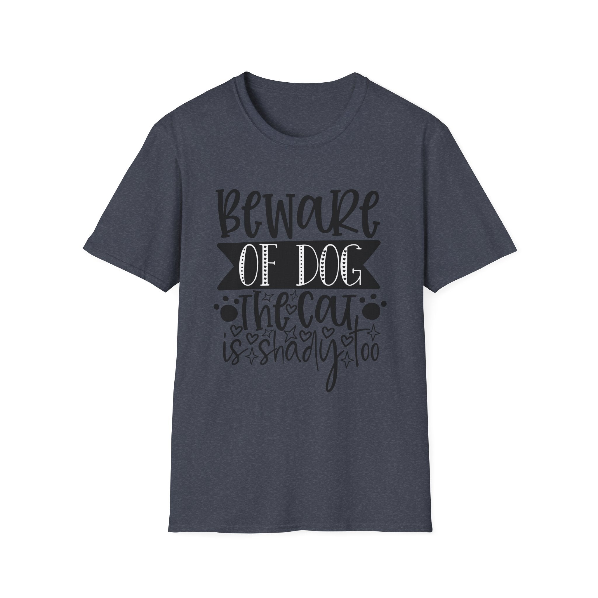 Beware of Dog, The Cat Is Shady Too T-Shirt