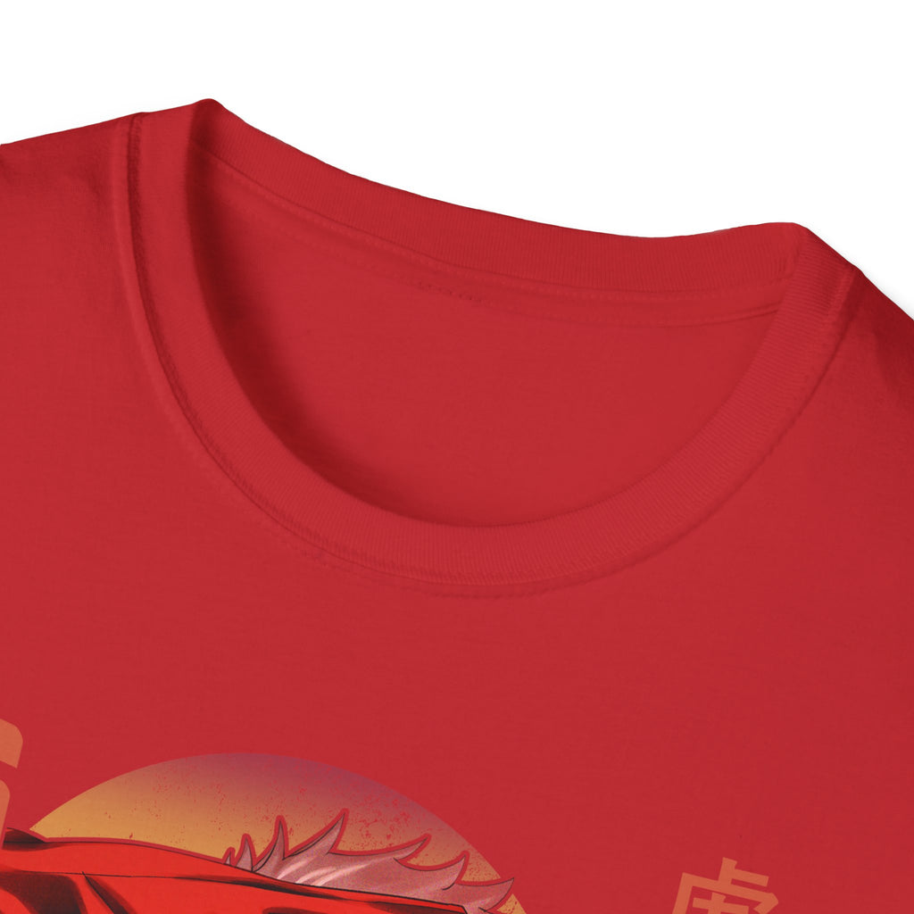 Anime Red Masked Boy T-Shirt — Japanese Text Graphic Tee