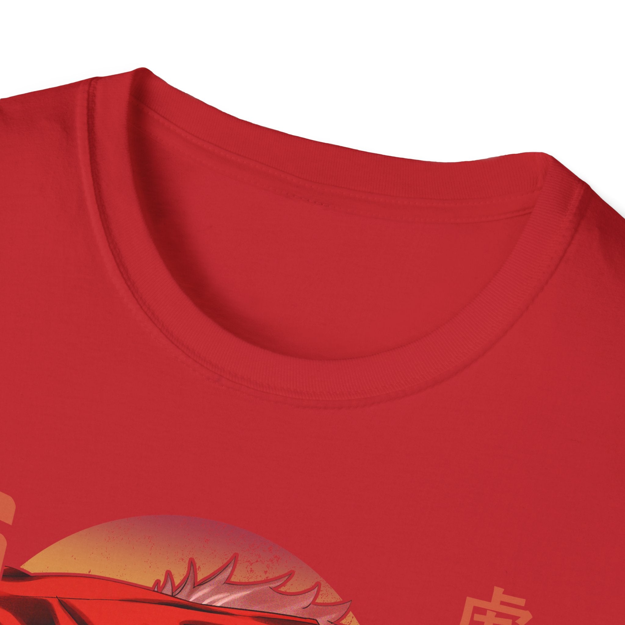 Anime Red Masked Boy T-Shirt — Japanese Text Graphic Tee
