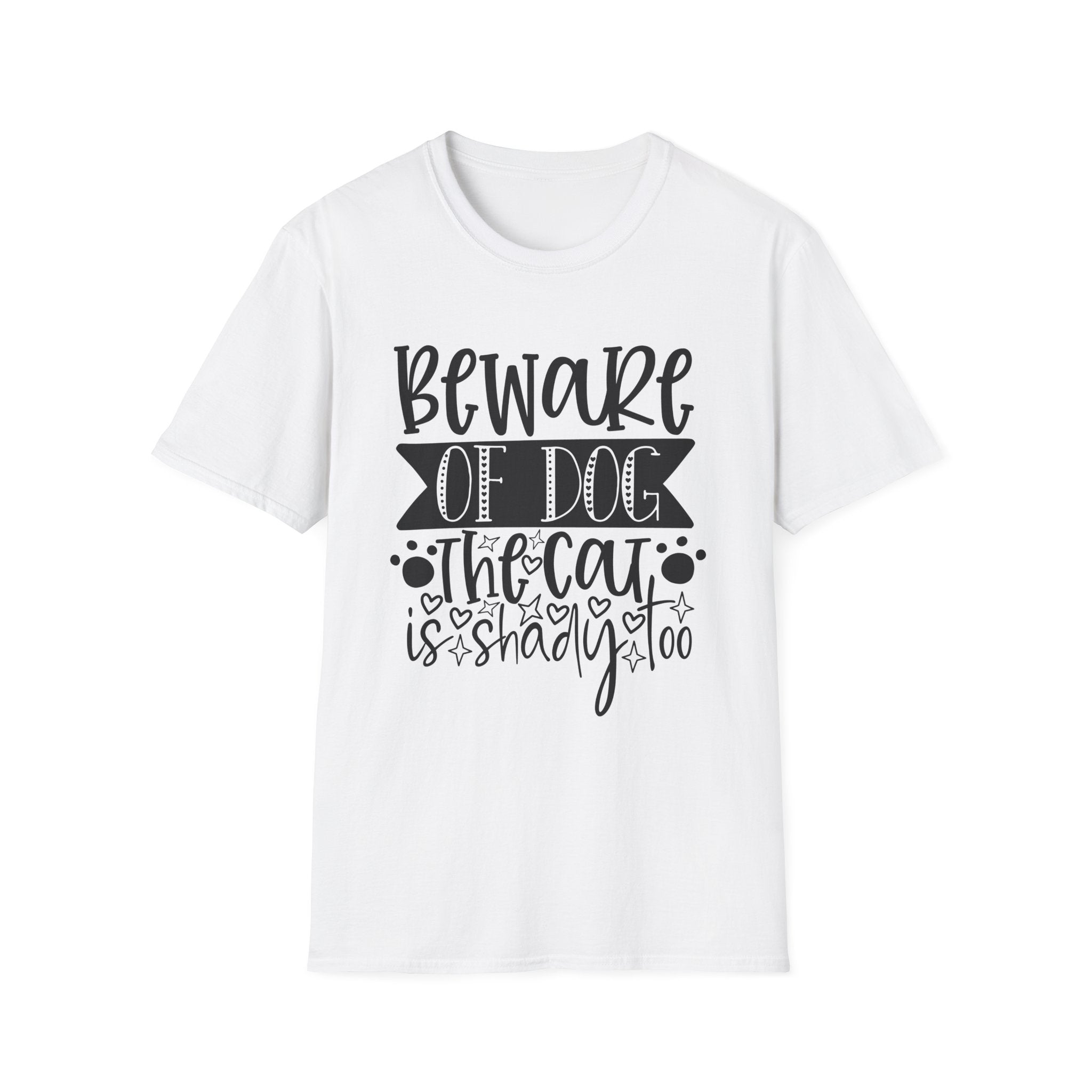 Beware of Dog, The Cat Is Shady Too T-Shirt