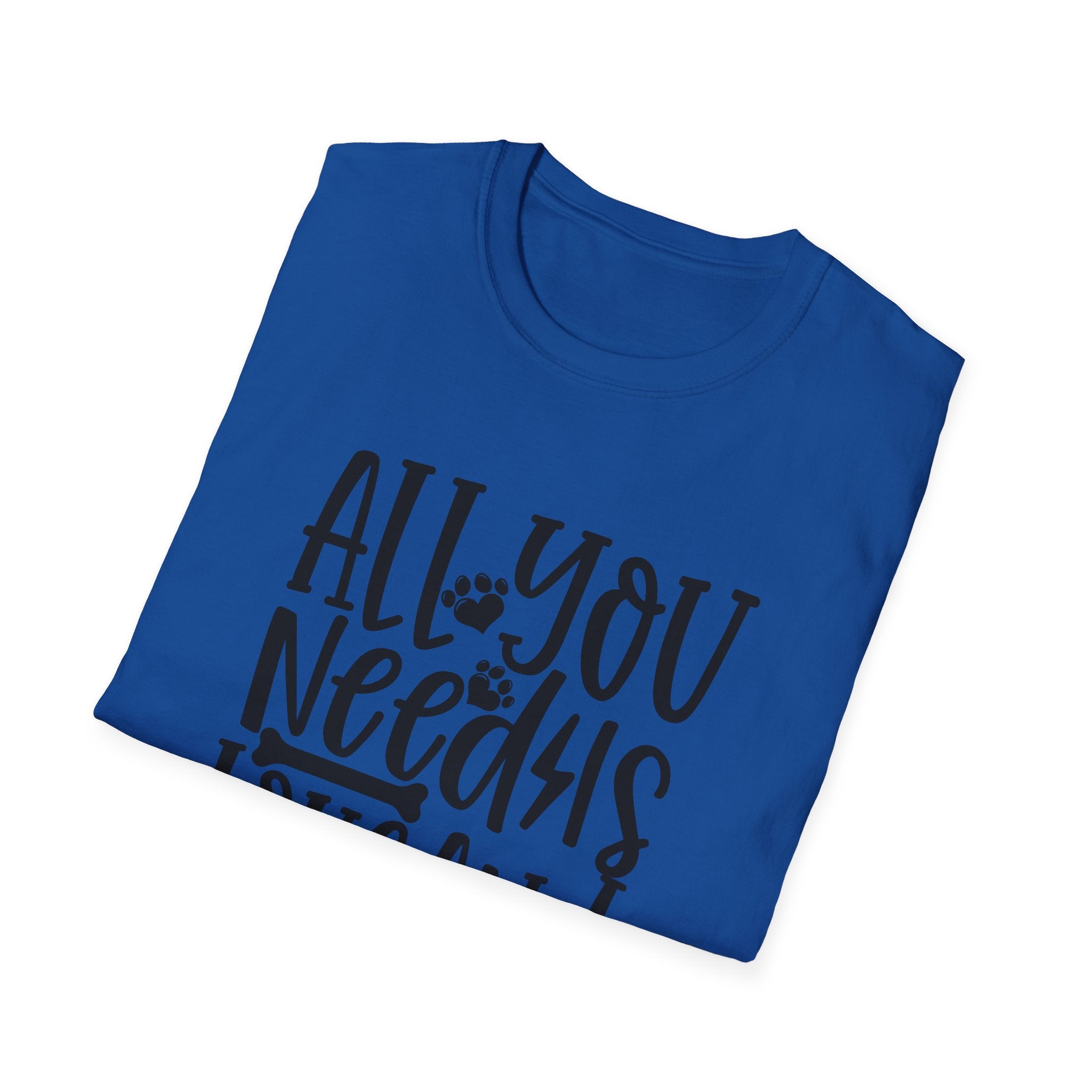 All You Need Is Love and a Dog T-Shirt — Cute Paw Print Dog Lover Tee