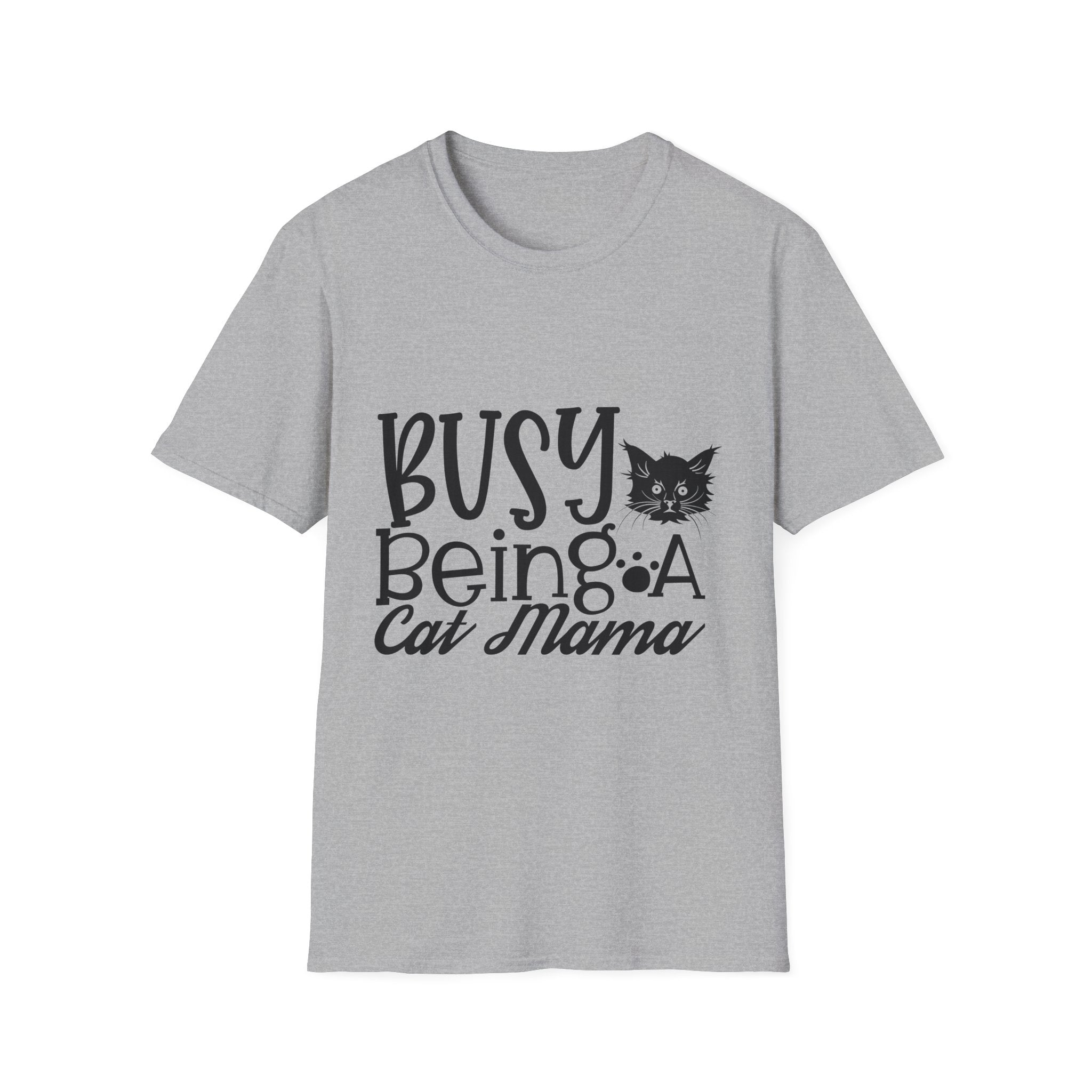 Cat Mama T-Shirt – "Busy Being a Cat Mama" Cute Cat Lover Tee