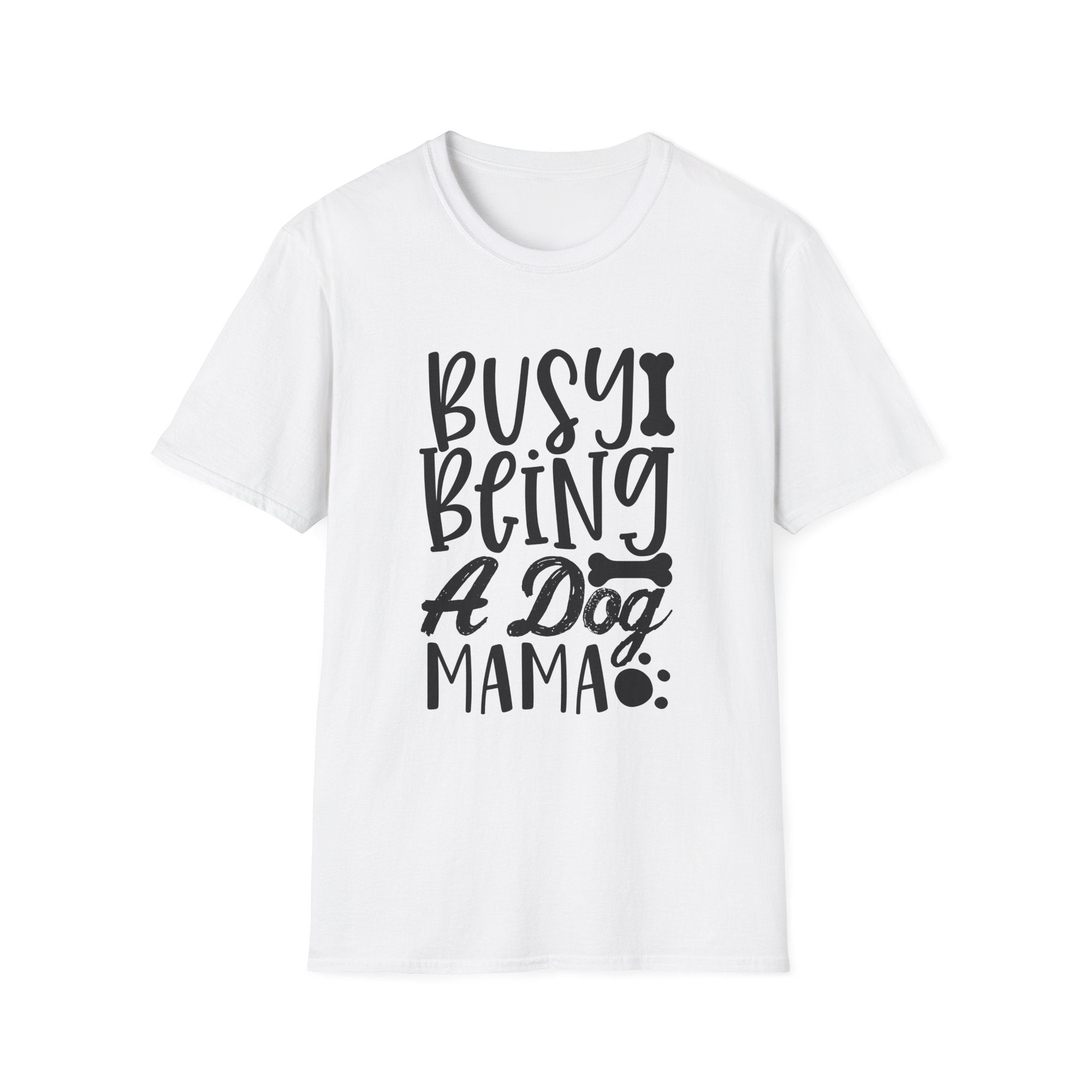 Dog Mama T-Shirt – "Busy Being a Dog Mama" Cute Paw Print Tee
