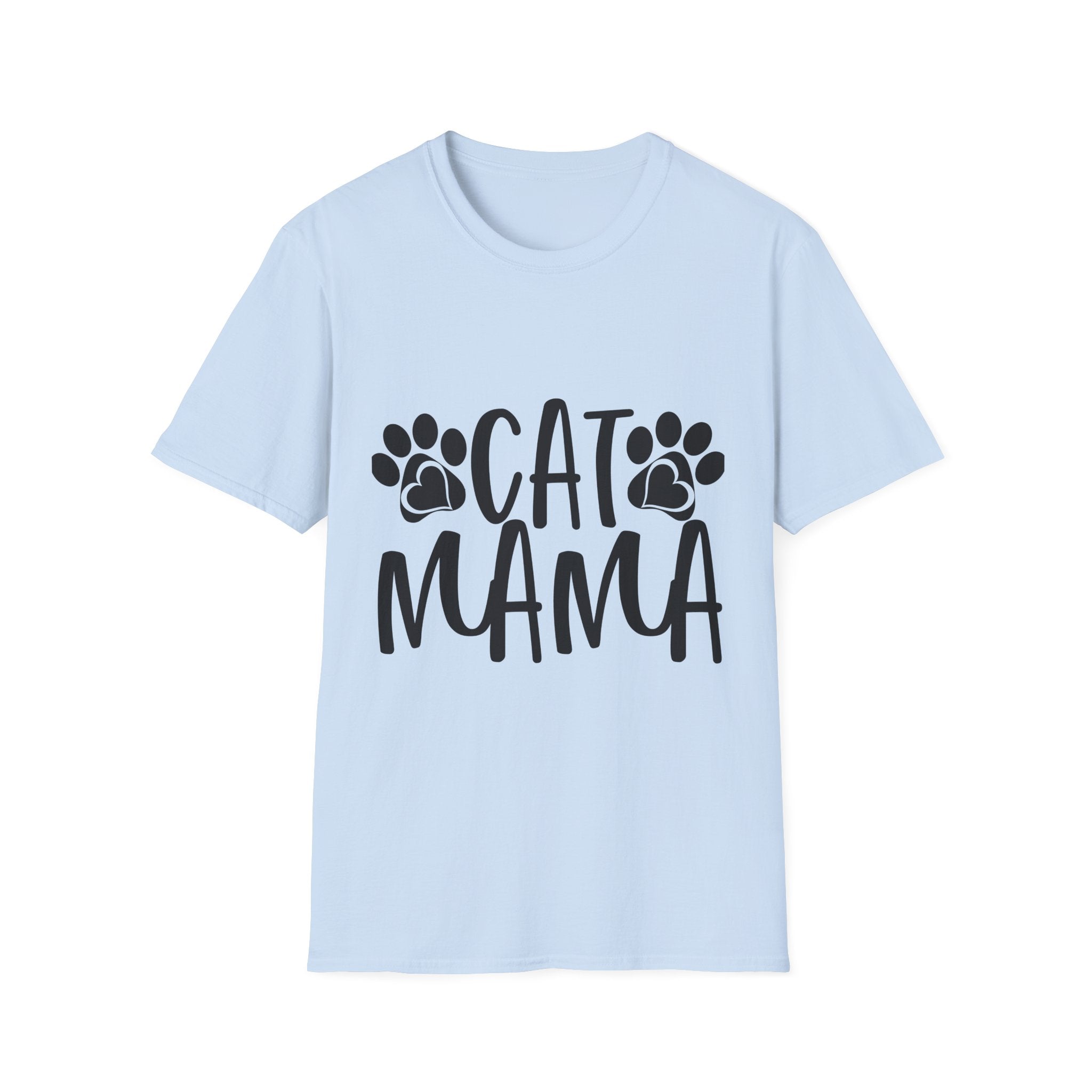 Cat Mama T-Shirt – Paw Print Graphic Tee for Cat Lovers