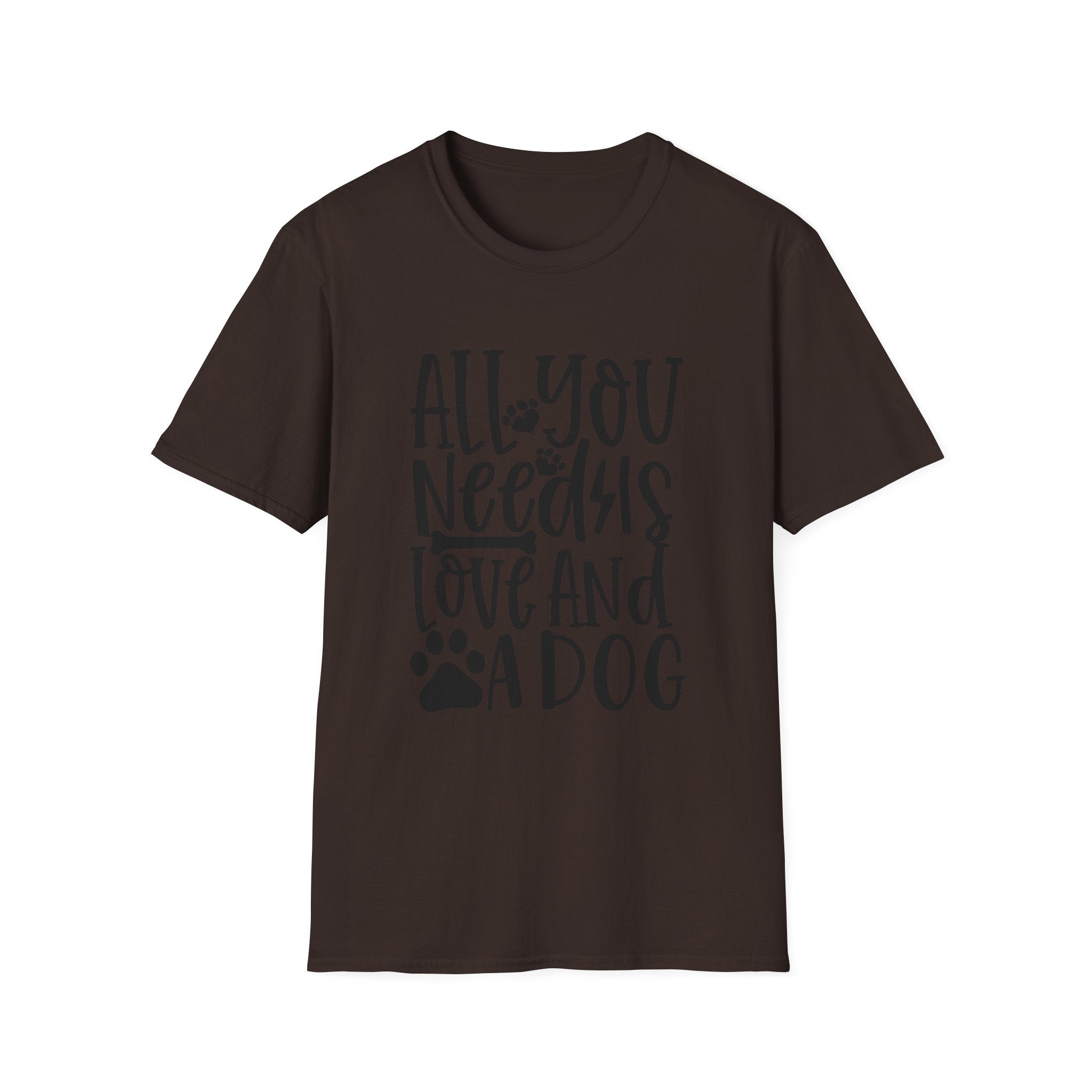 All You Need Is Love and a Dog T-Shirt — Cute Paw Print Dog Lover Tee