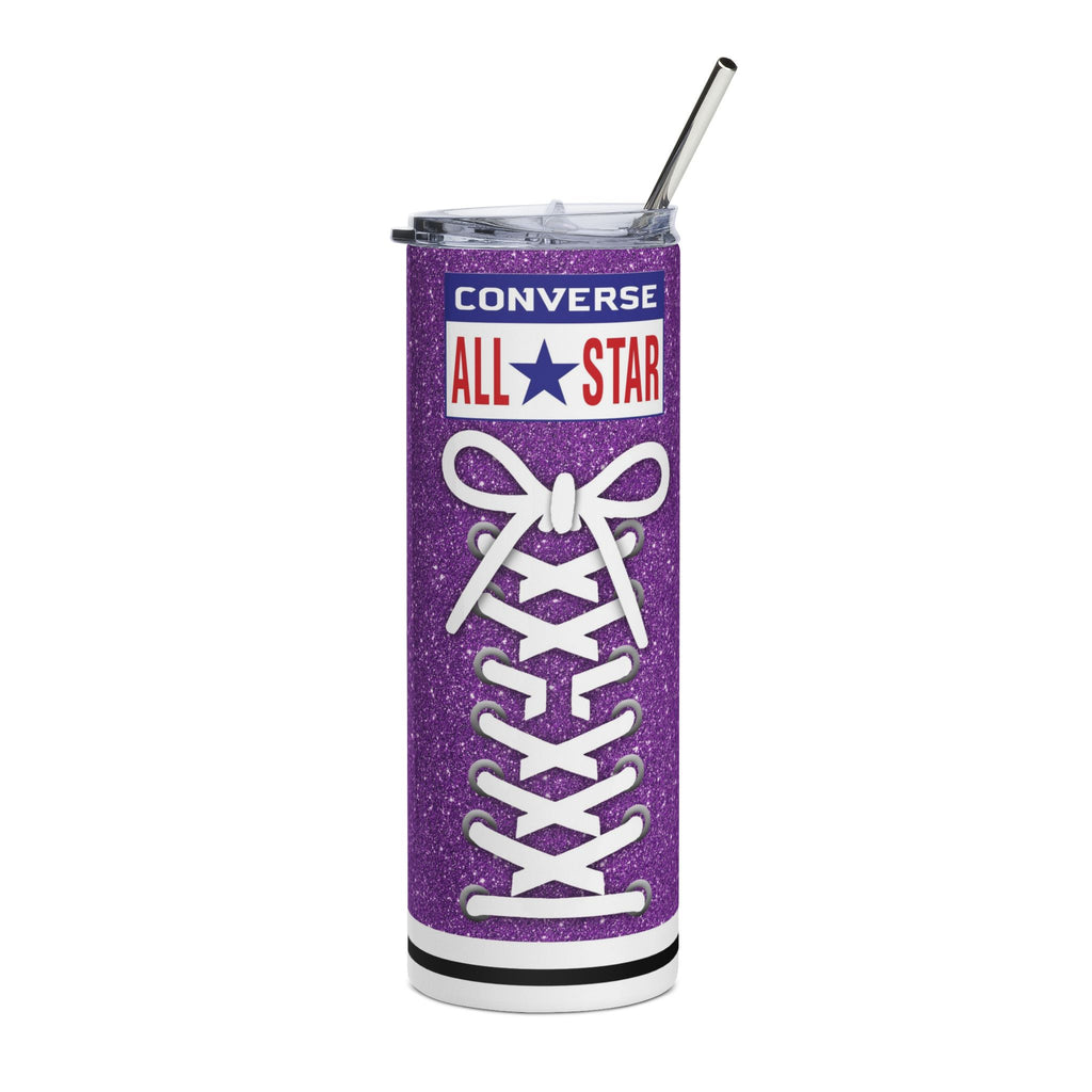 Converse All Star Purple Glitter 20oz Stainless Tumbler