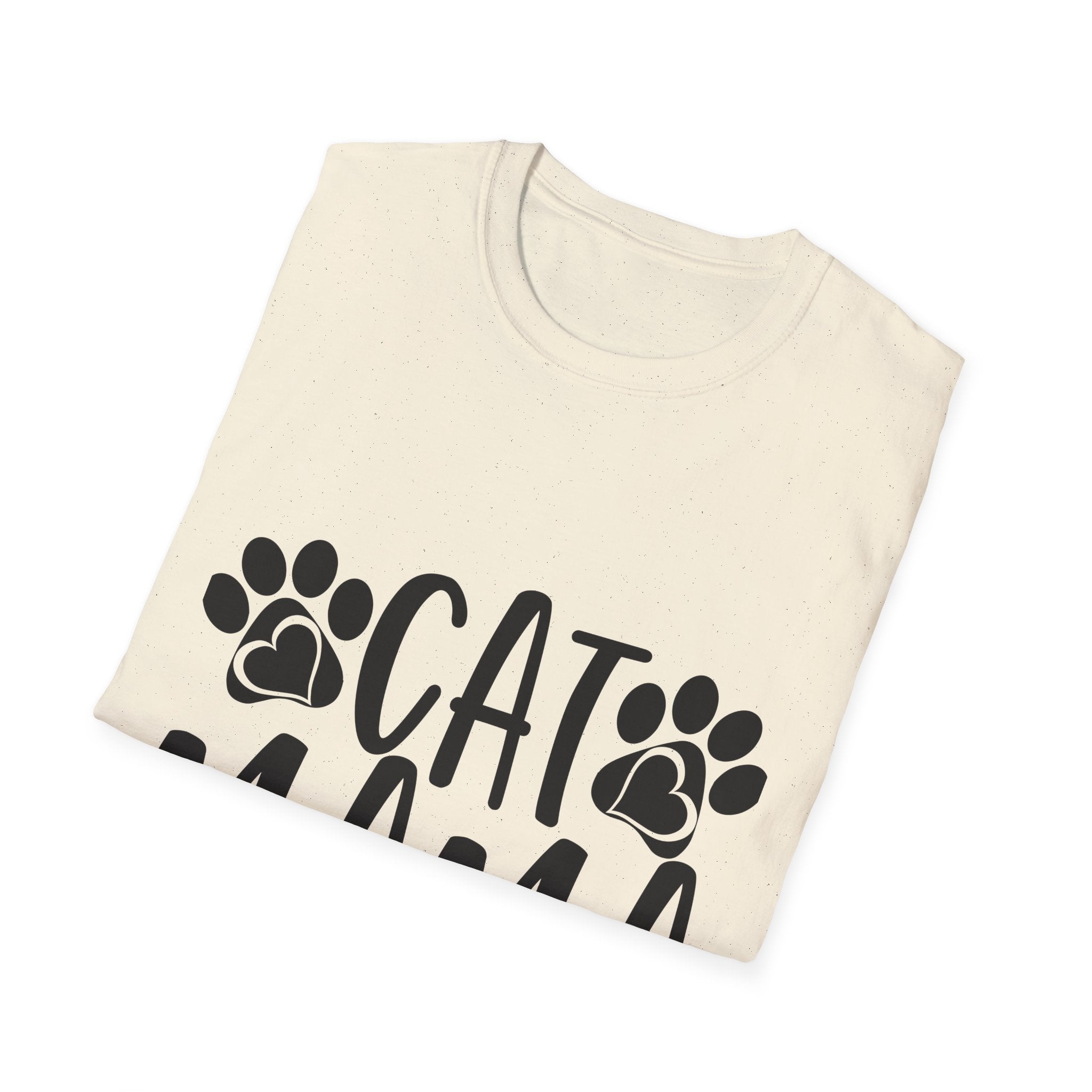Cat Mama T-Shirt – Paw Print Graphic Tee for Cat Lovers