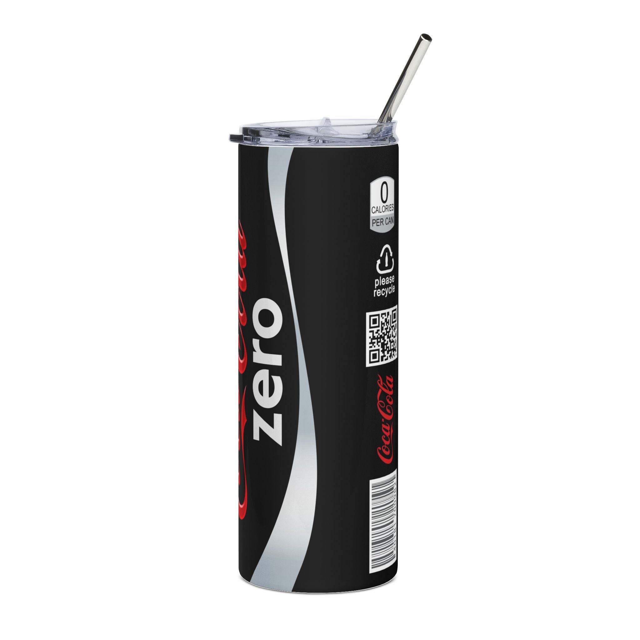 20oz Stainless Tumbler — Coca-Cola Zero Inspired Slim Travel Cup