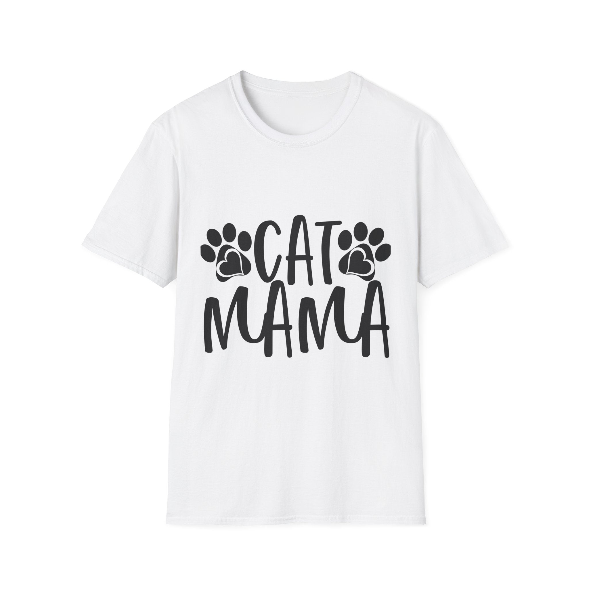 Cat Mama T-Shirt – Paw Print Graphic Tee for Cat Lovers