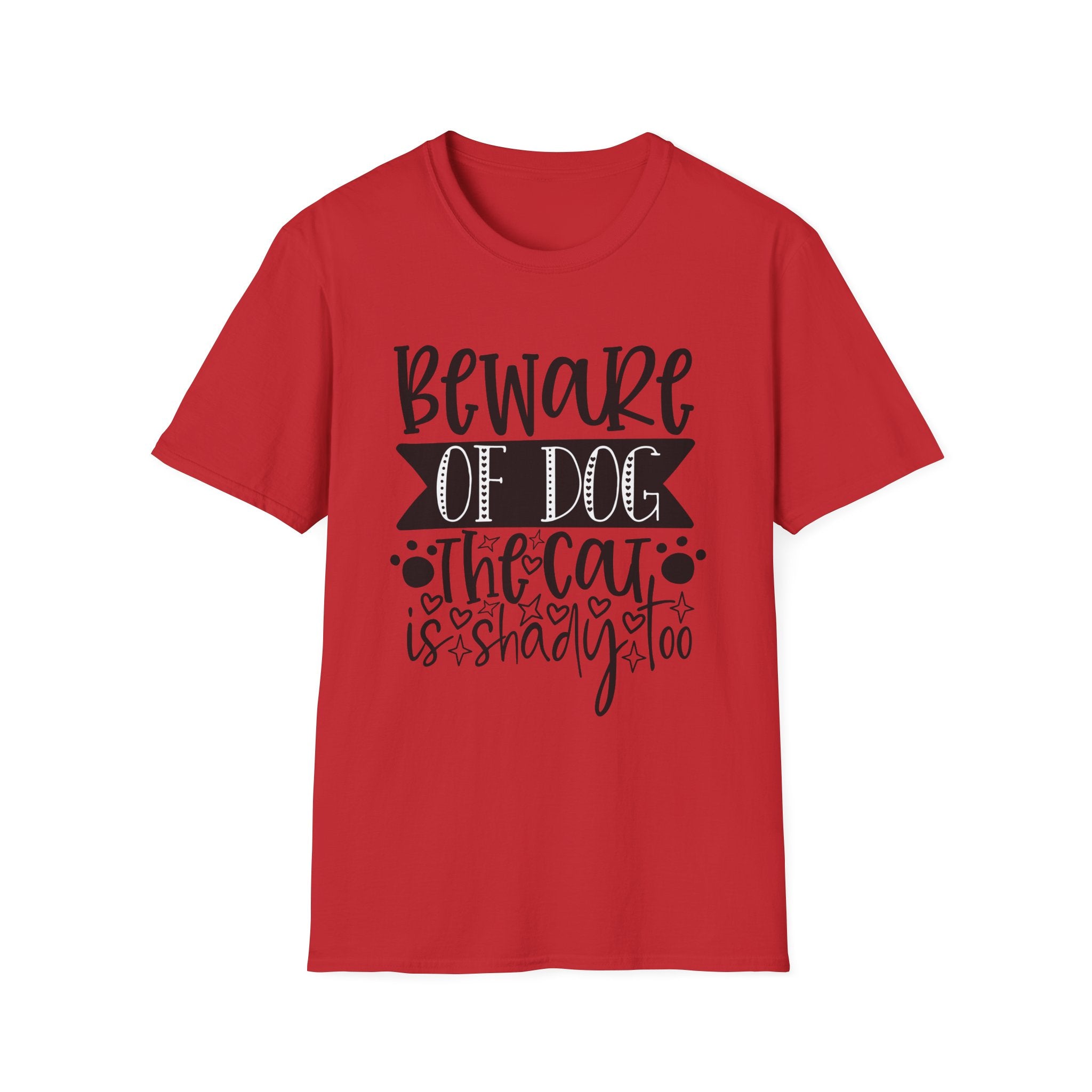 Beware of Dog, The Cat Is Shady Too T-Shirt