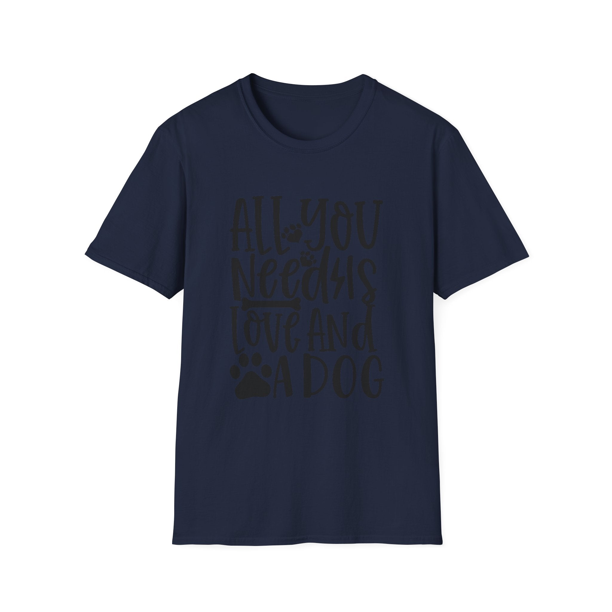 All You Need Is Love and a Dog T-Shirt — Cute Paw Print Dog Lover Tee