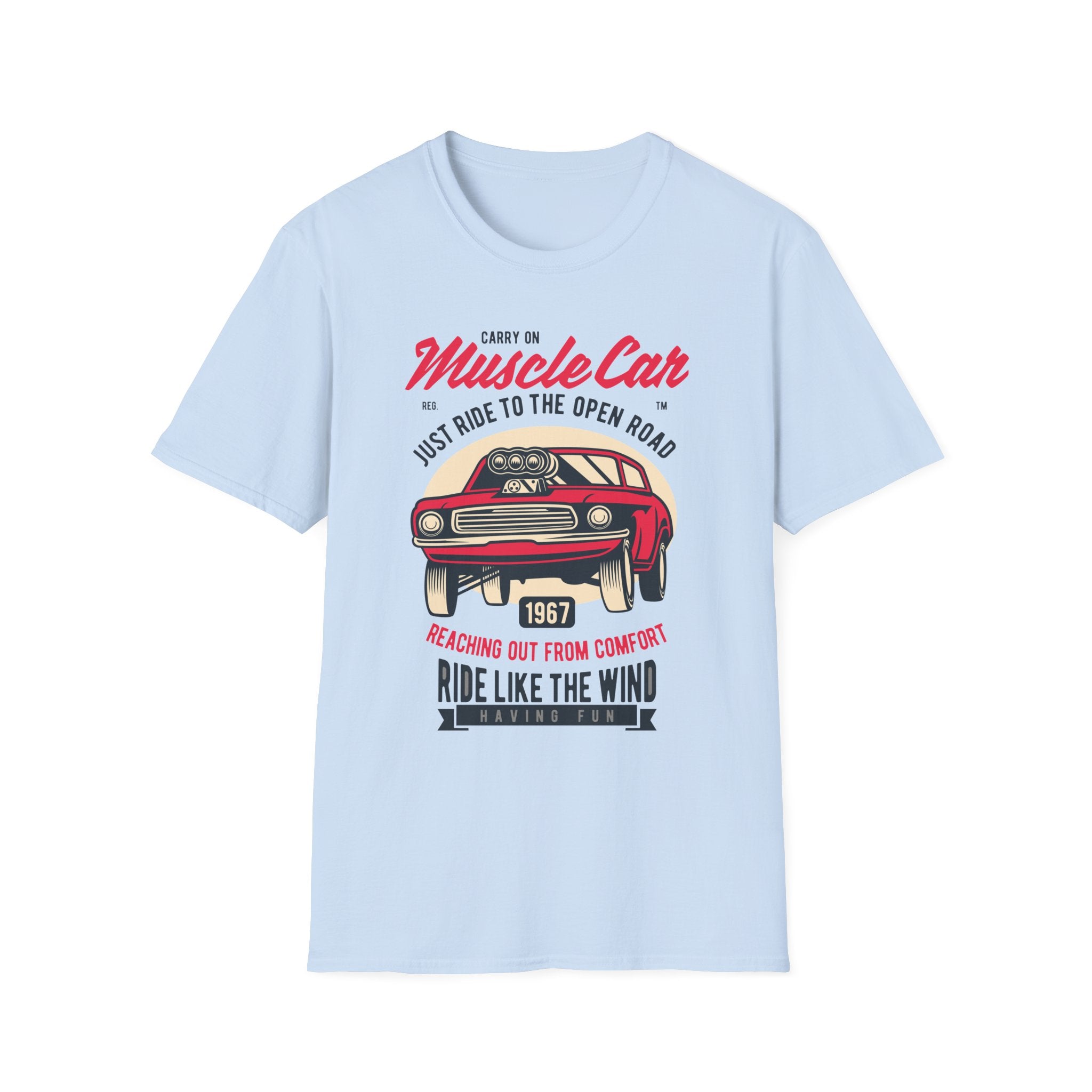 Muscle Car Vintage Tee — "Ride Like the Wind" Classic Car T-Shirt