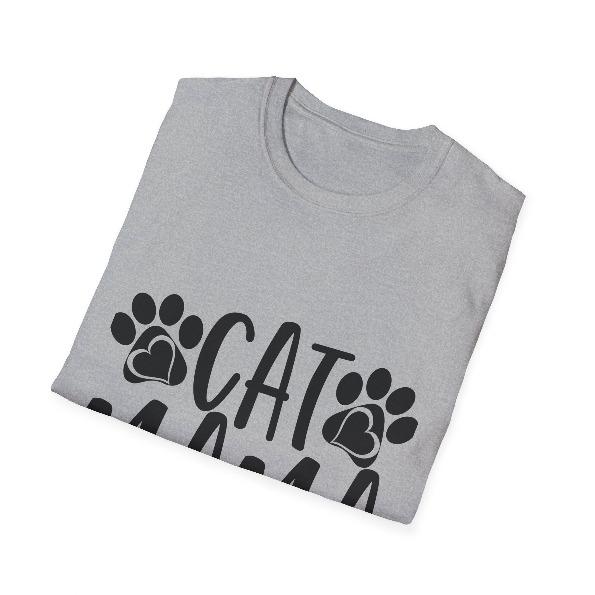 Cat Mama T-Shirt – Paw Print Graphic Tee for Cat Lovers