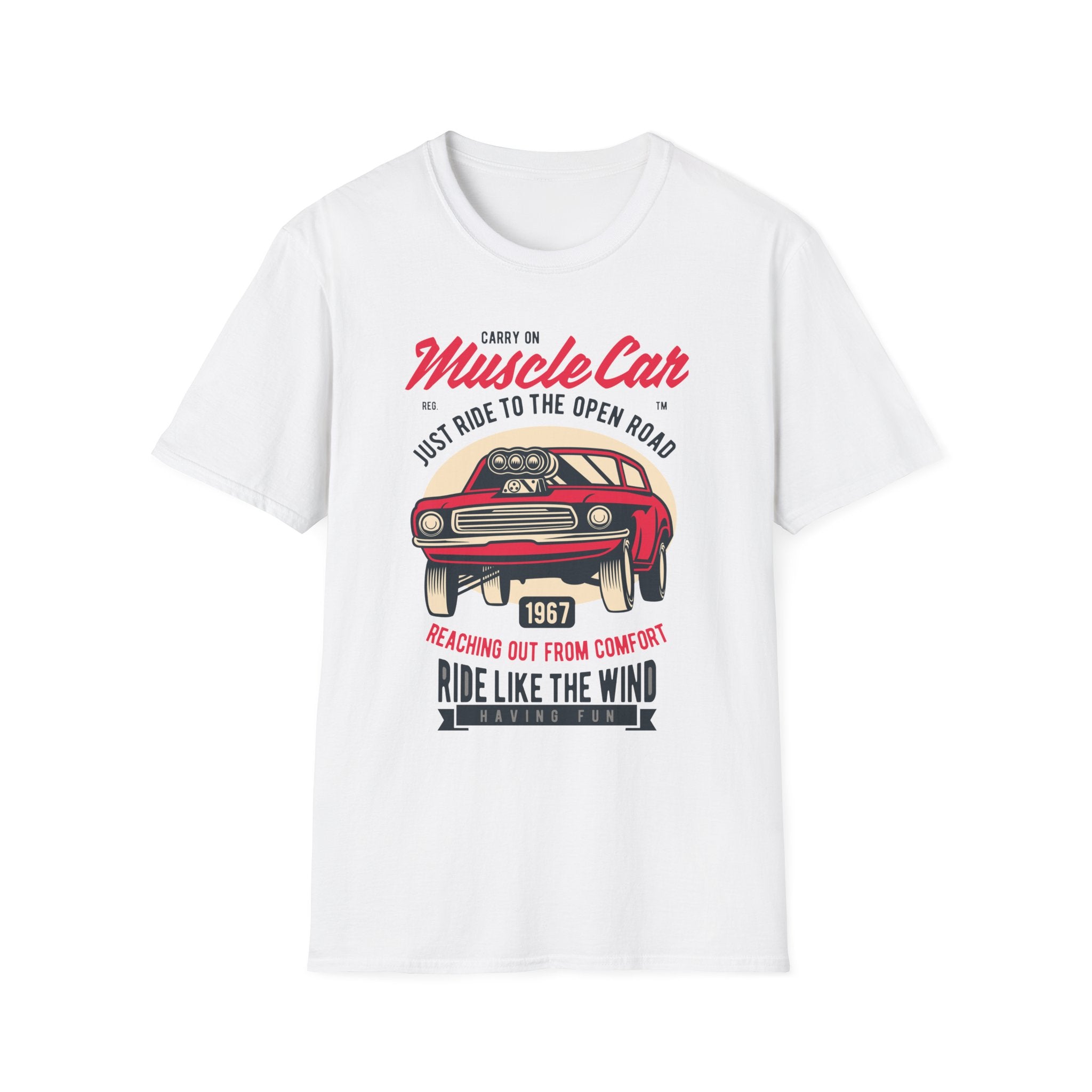 Muscle Car Vintage Tee — "Ride Like the Wind" Classic Car T-Shirt
