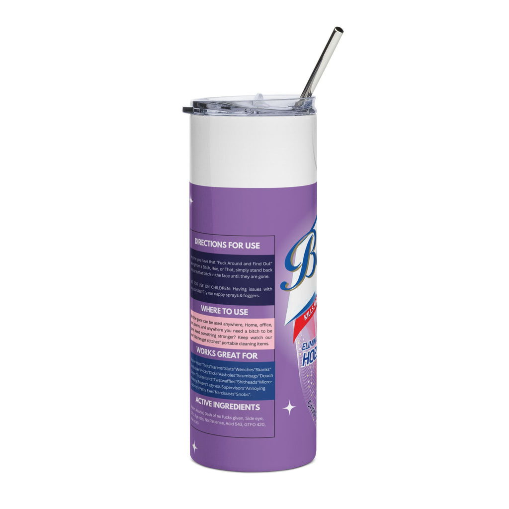 20oz Stainless Steel Tumbler — 'Bitch Be Gone' Lavender Spray Design