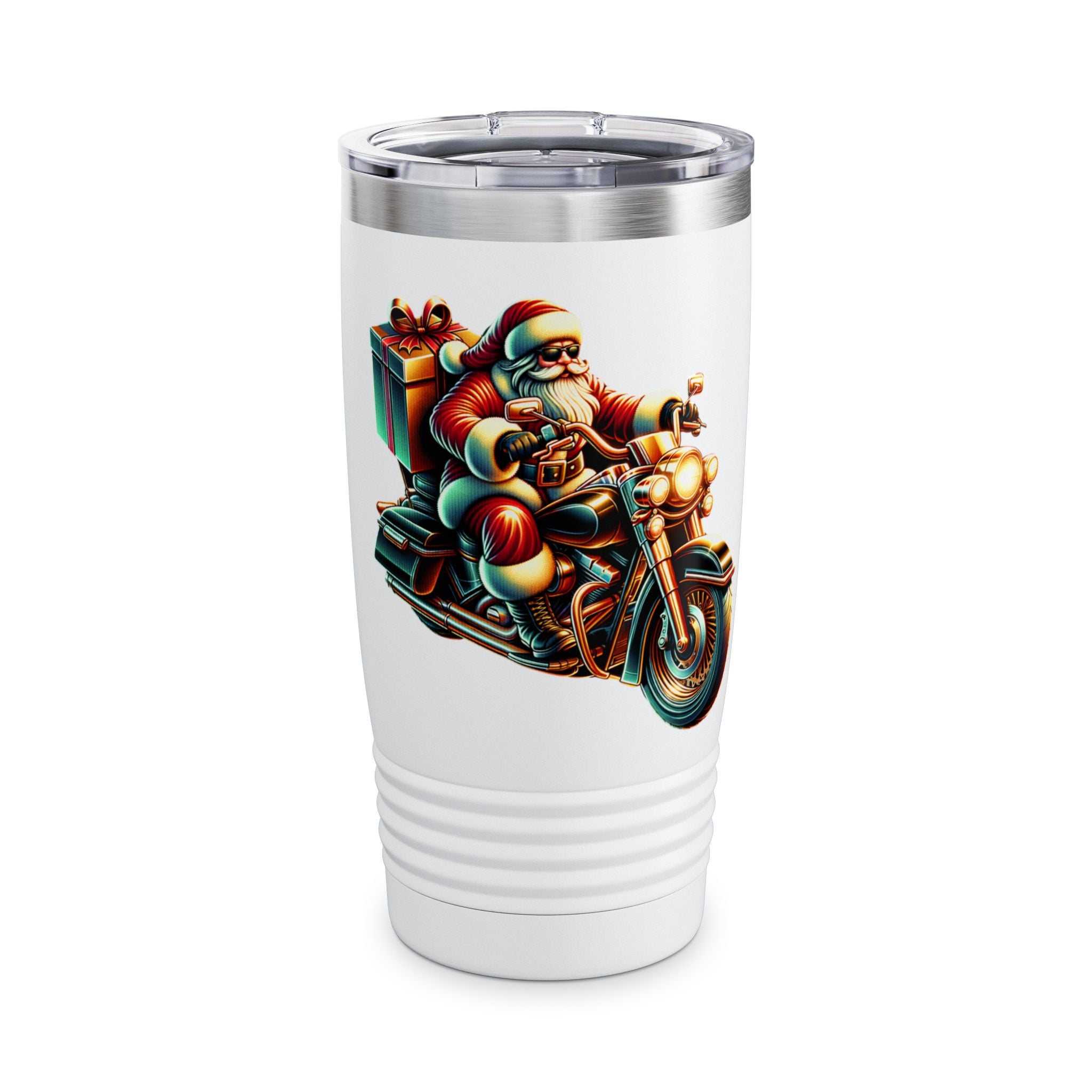 Santa Motorcycle Tumbler