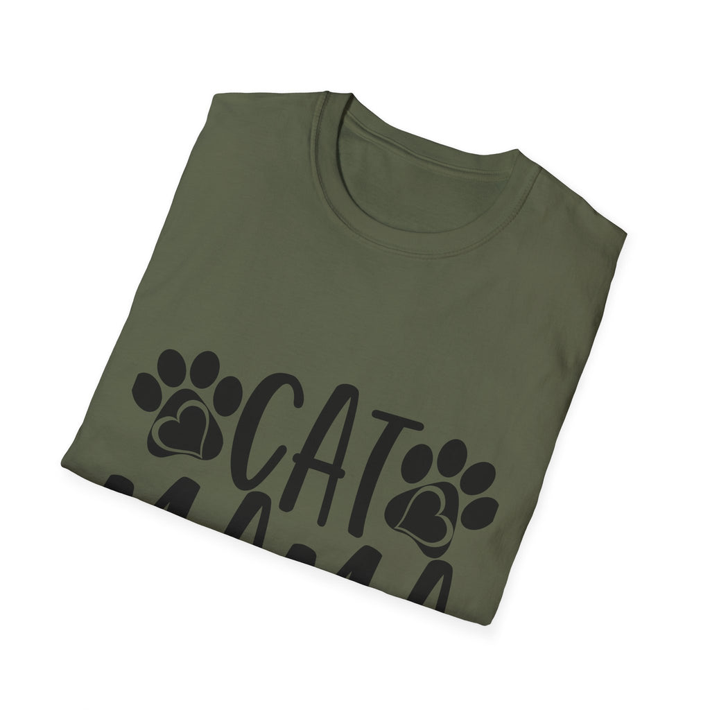 Cat Mama T-Shirt – Paw Print Graphic Tee for Cat Lovers
