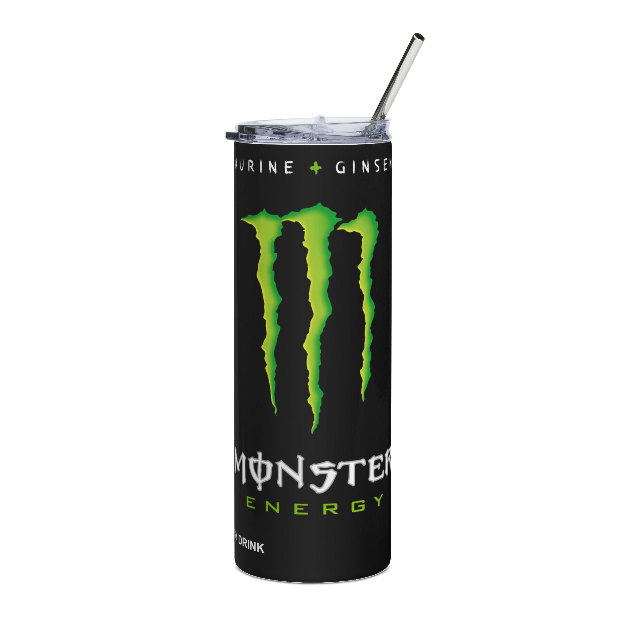 Monster Energy Stainless Steel Tumbler 20oz - Black Logo Energy Drink Design