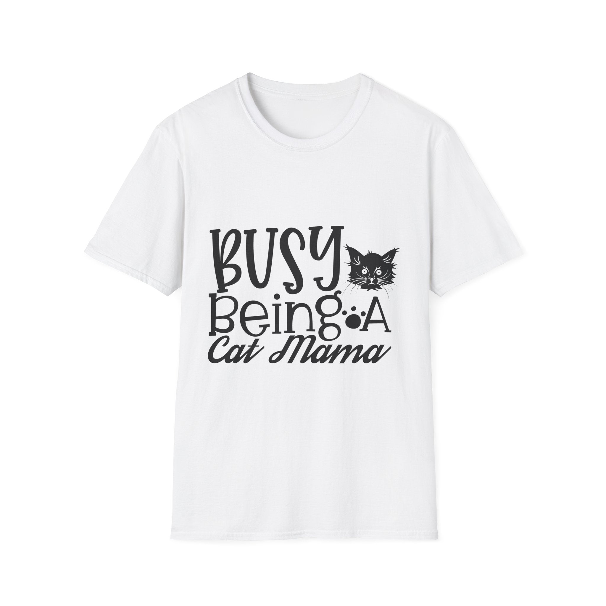 Cat Mama T-Shirt – "Busy Being a Cat Mama" Cute Cat Lover Tee