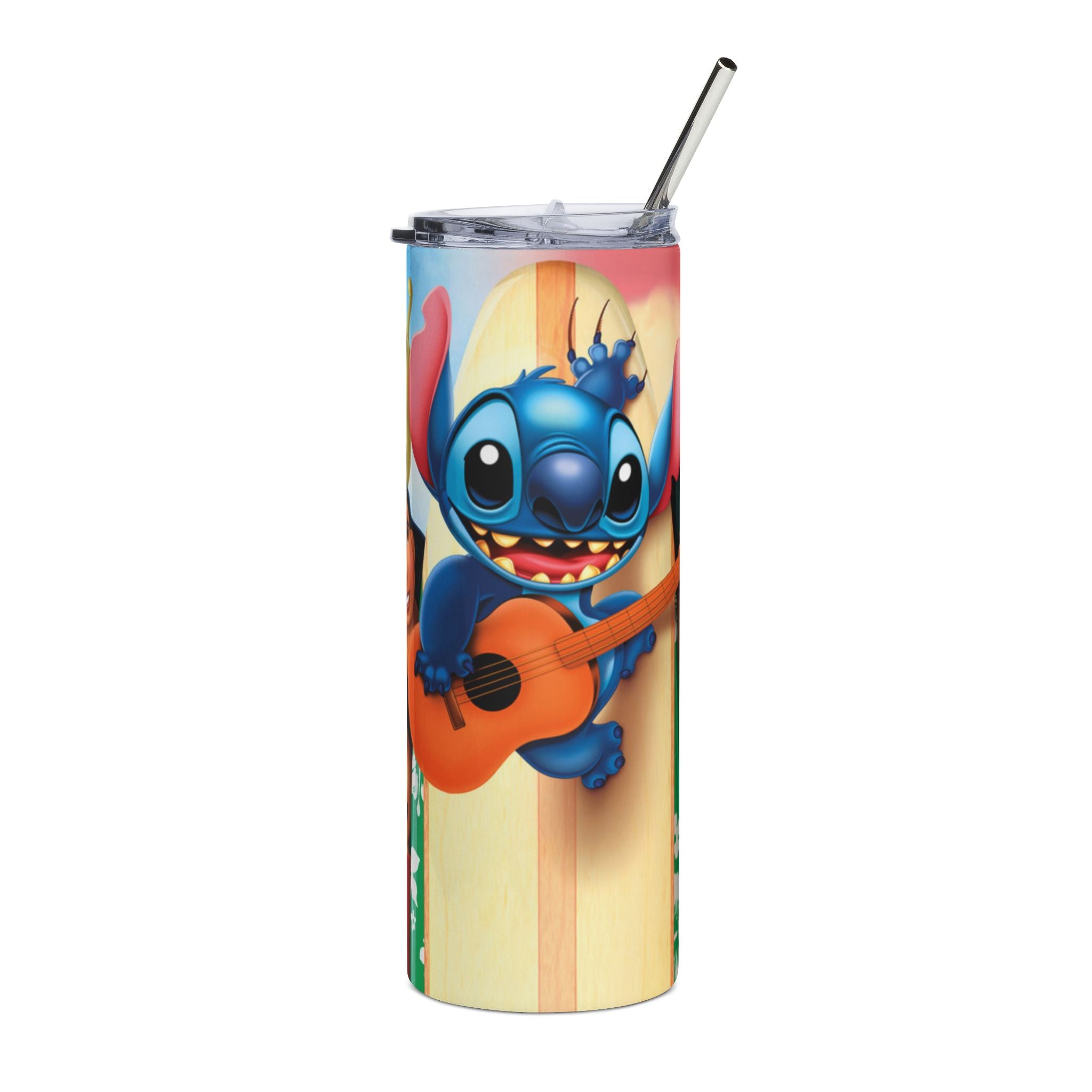 20oz Stainless Steel Tumbler — Playful Cartoon Character Design with Guitar