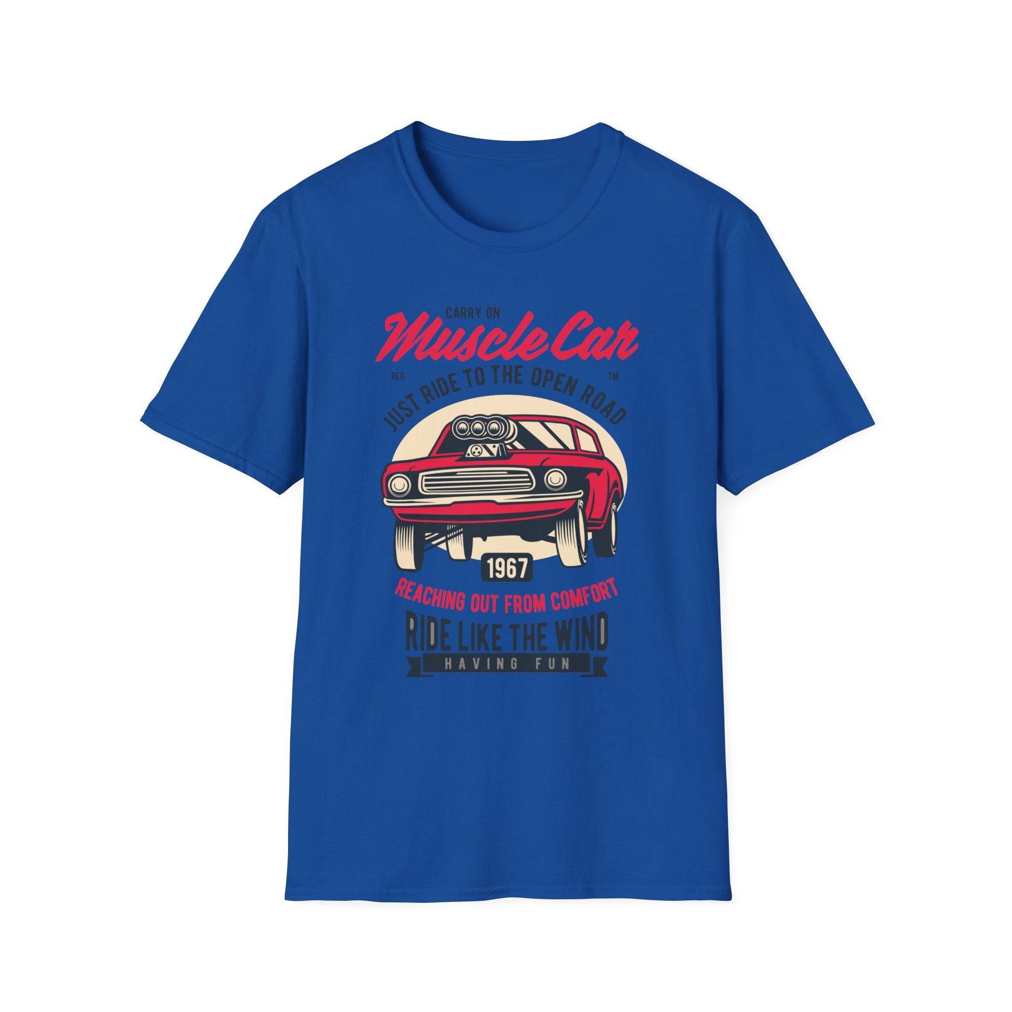 Muscle Car Vintage Tee — "Ride Like the Wind" Classic Car T-Shirt