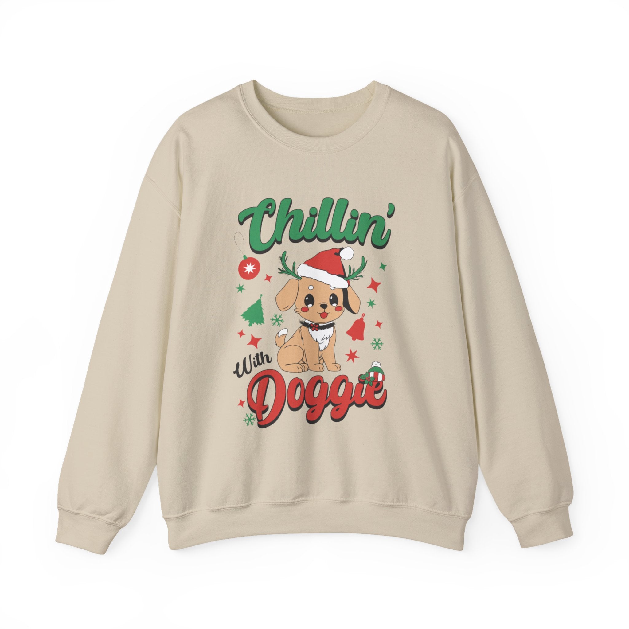 Chillin' With Doggie Christmas Sweatshirt
